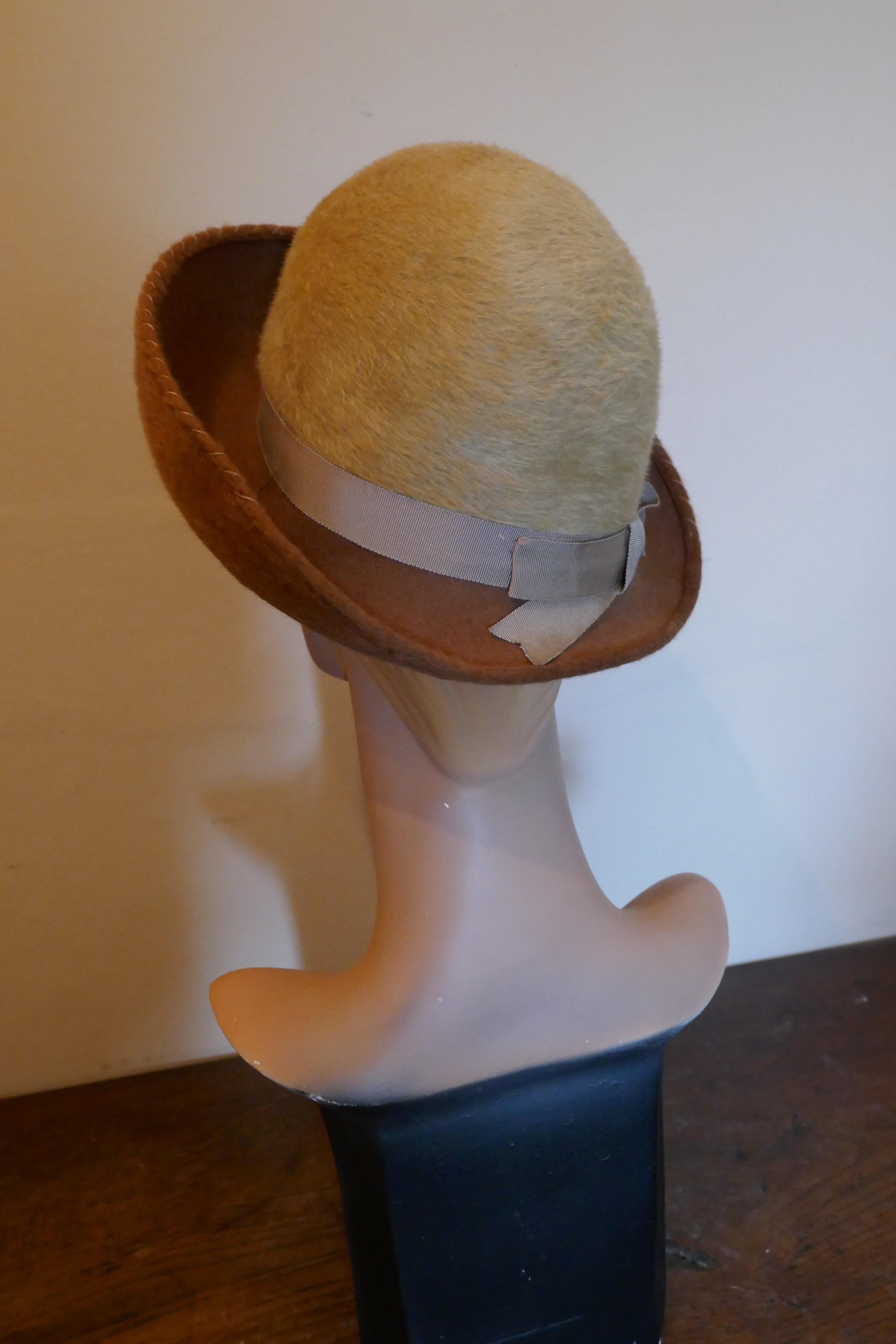 brown cloche hat