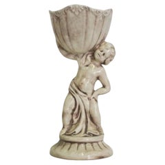 Encantadora Figurilla de Querubín de Capodimonte de los años 70 - Arte en Cerámica Artesanal