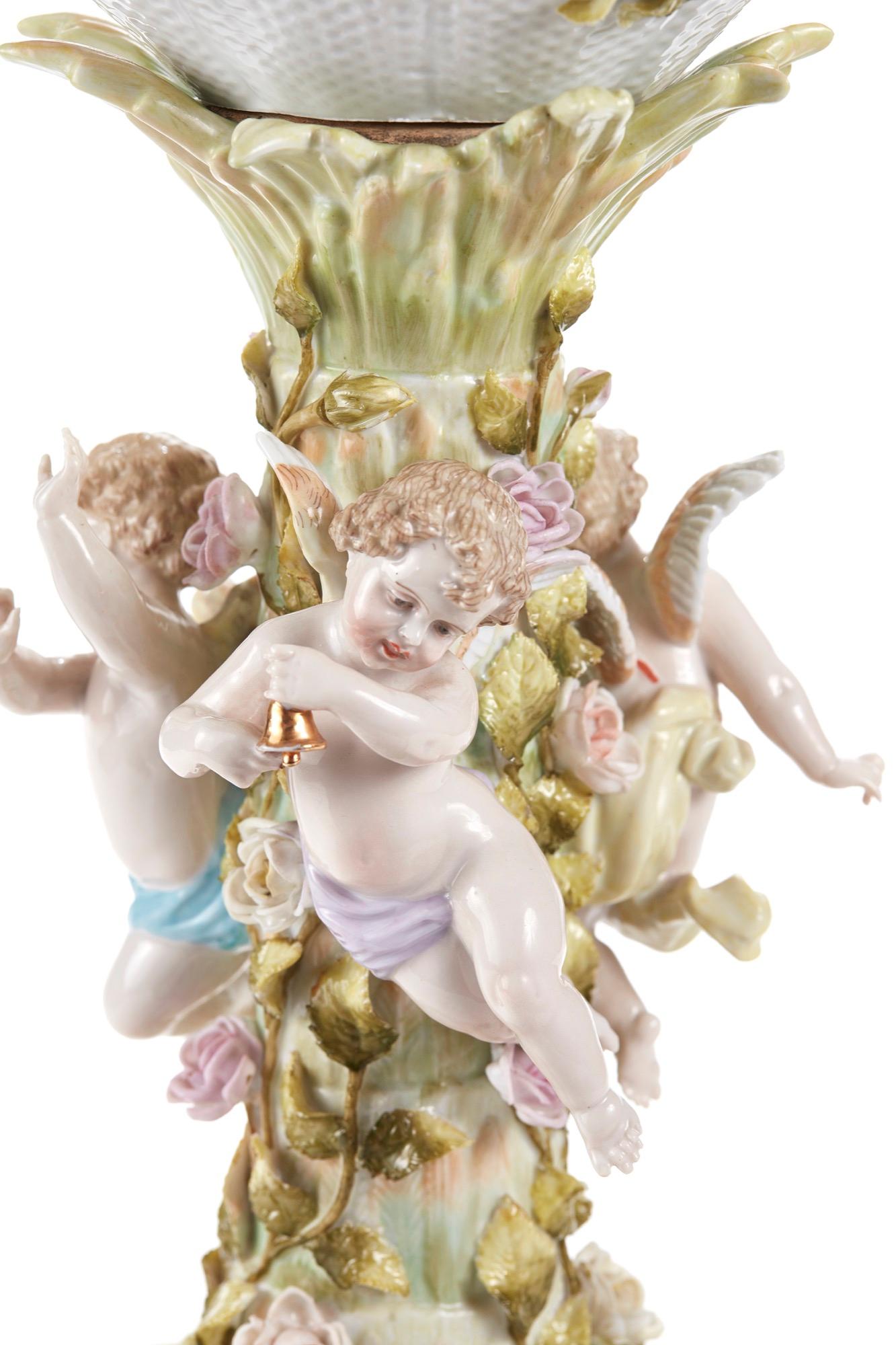 Charming 19th Century Antique Meissen Style Pedestal Comport, circa 1880 2