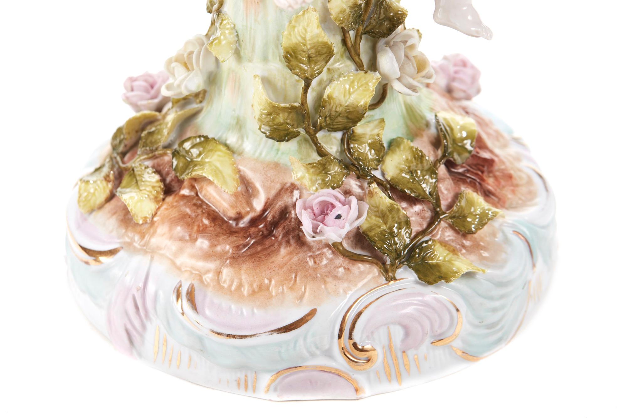 Charming 19th Century Antique Meissen Style Pedestal Comport, circa 1880 3