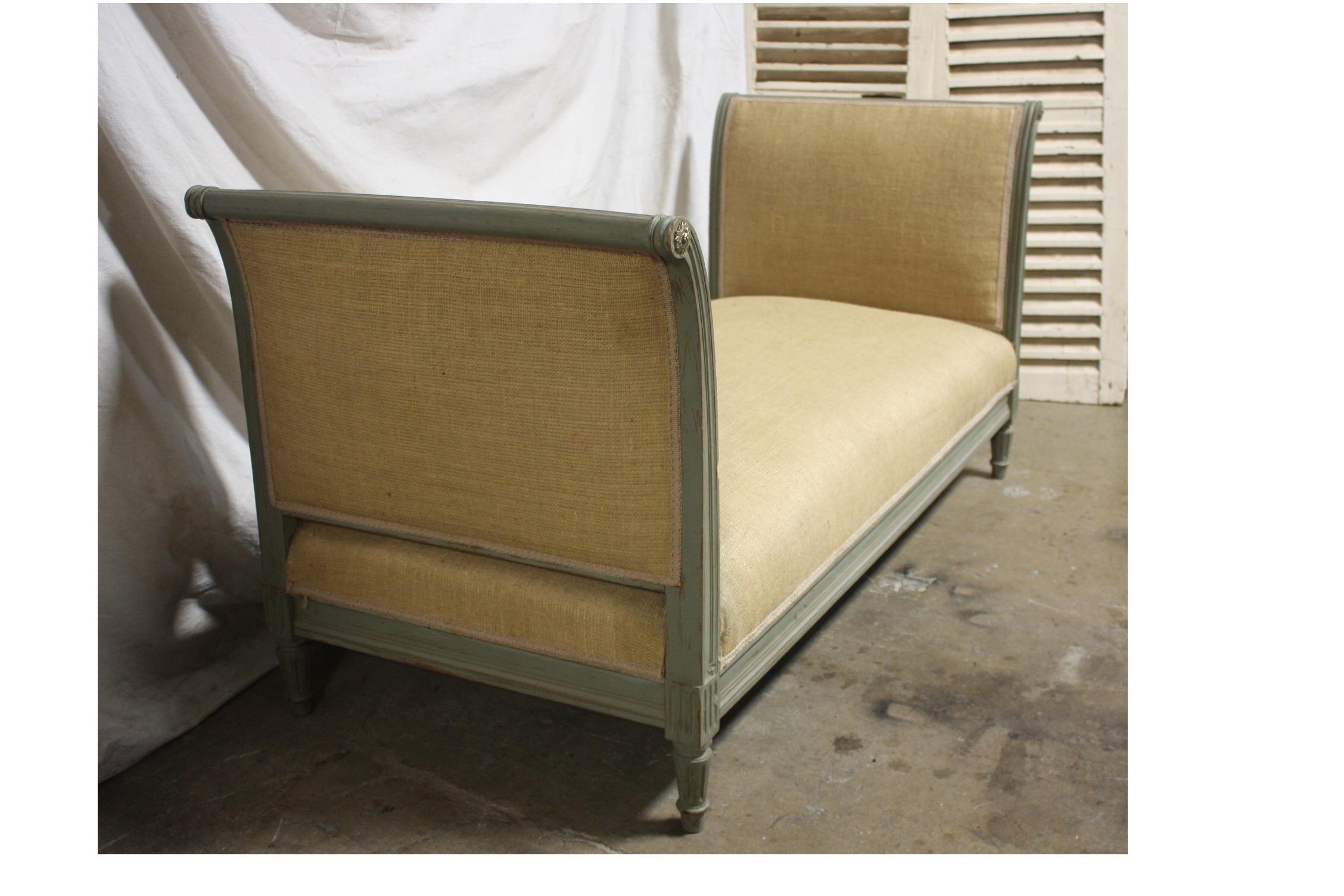 Hand-Painted Charming 19th Century French Day Bed