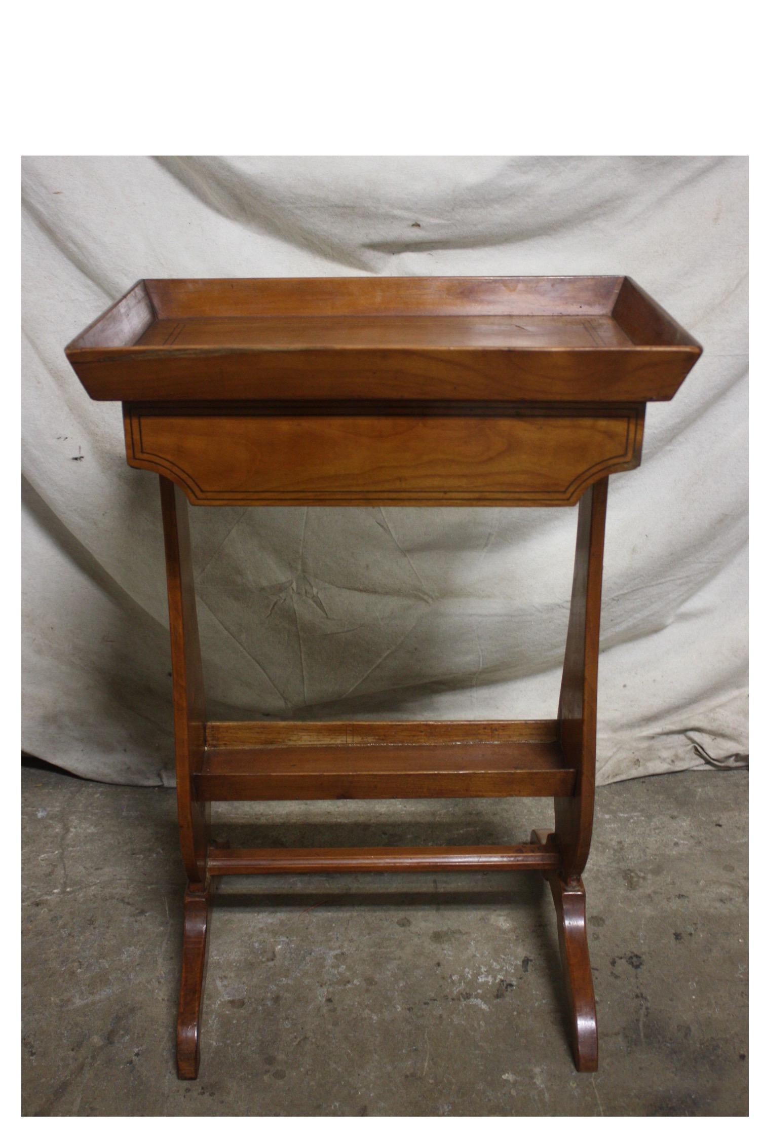 Directoire French 19th Century Walnut Side Table