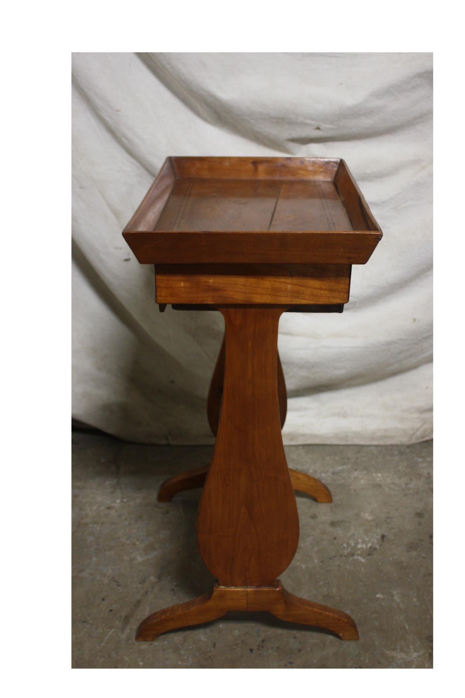 Inlay French 19th Century Walnut Side Table