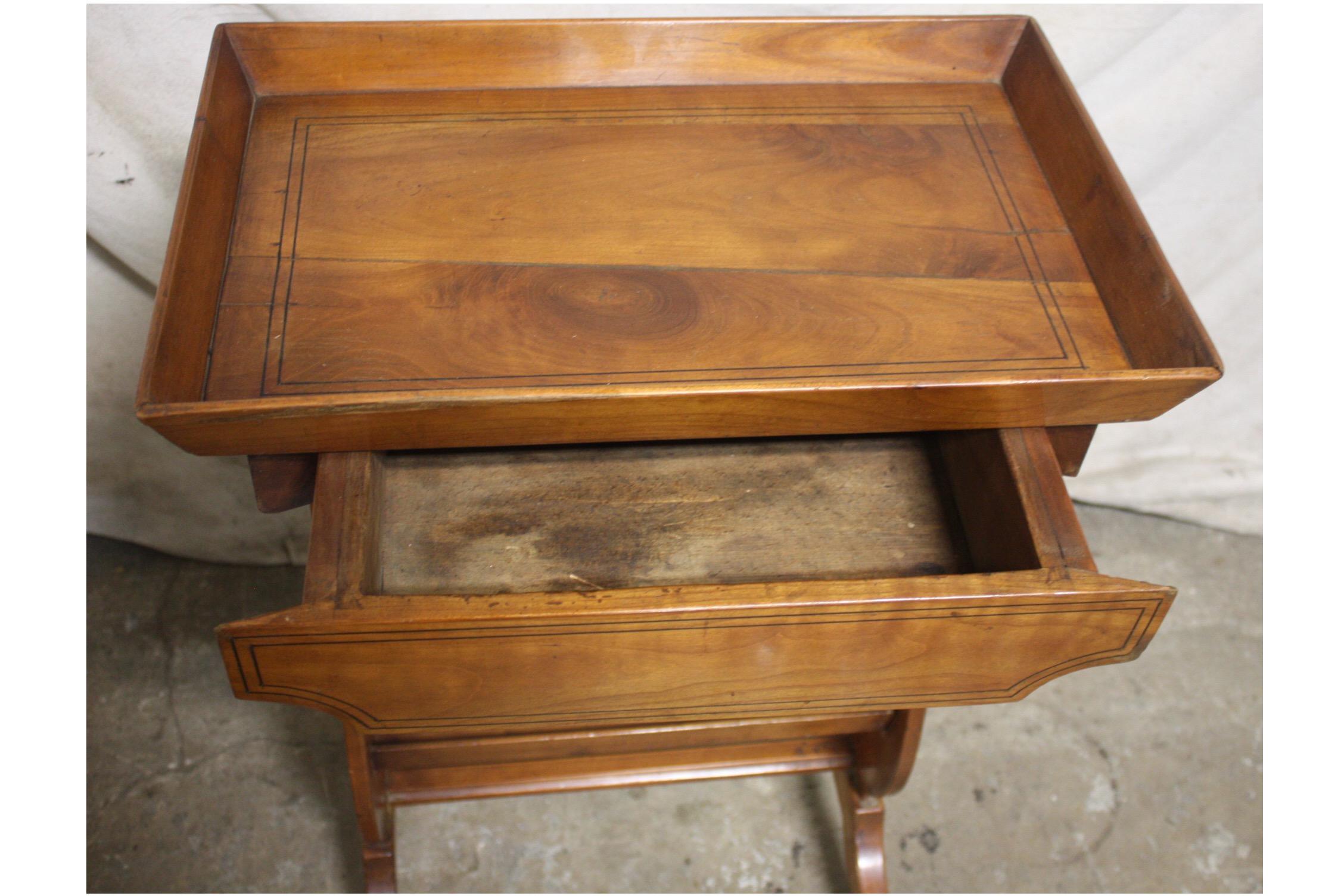 French 19th Century Walnut Side Table 3