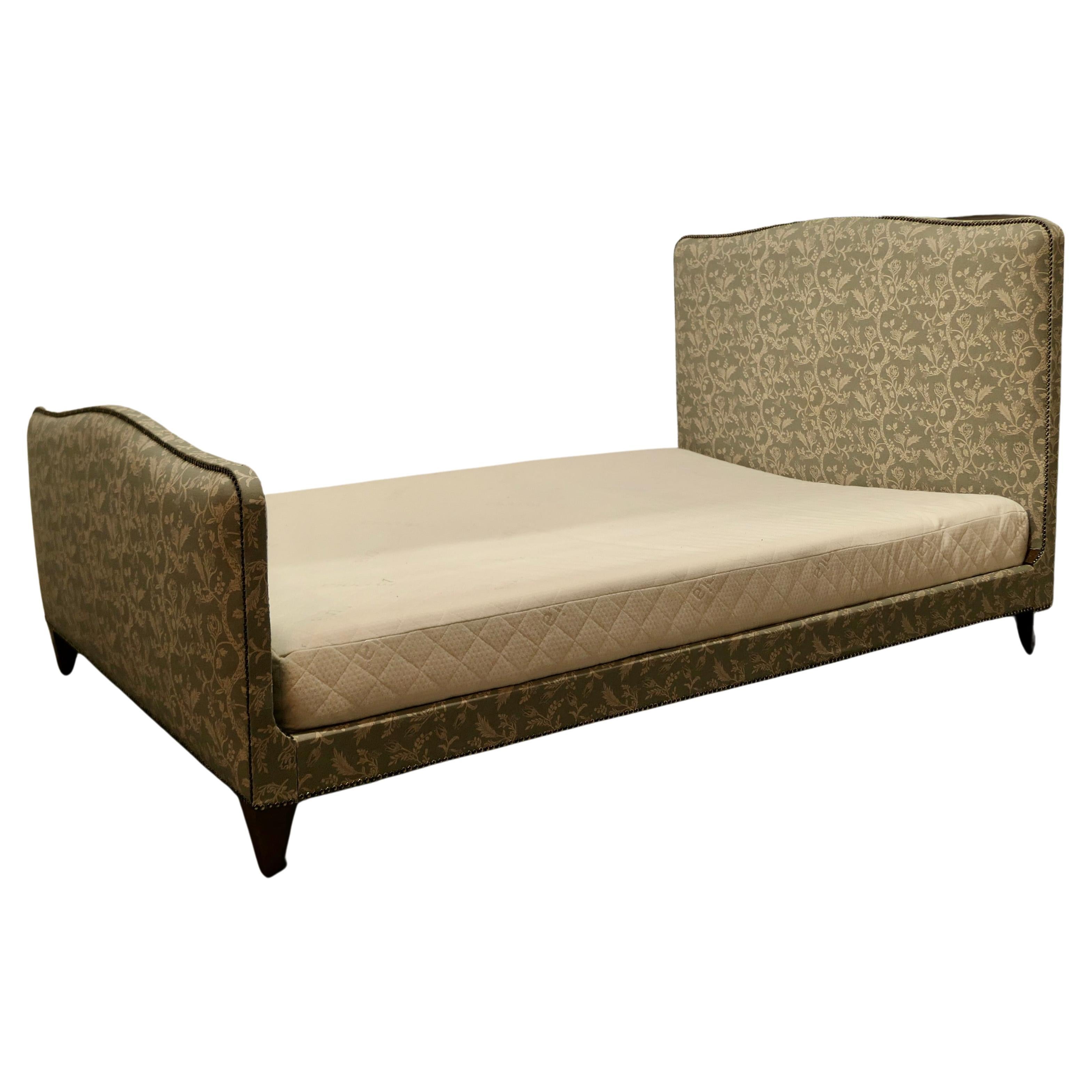 Charming 19th Century French Upholstered Double Bed