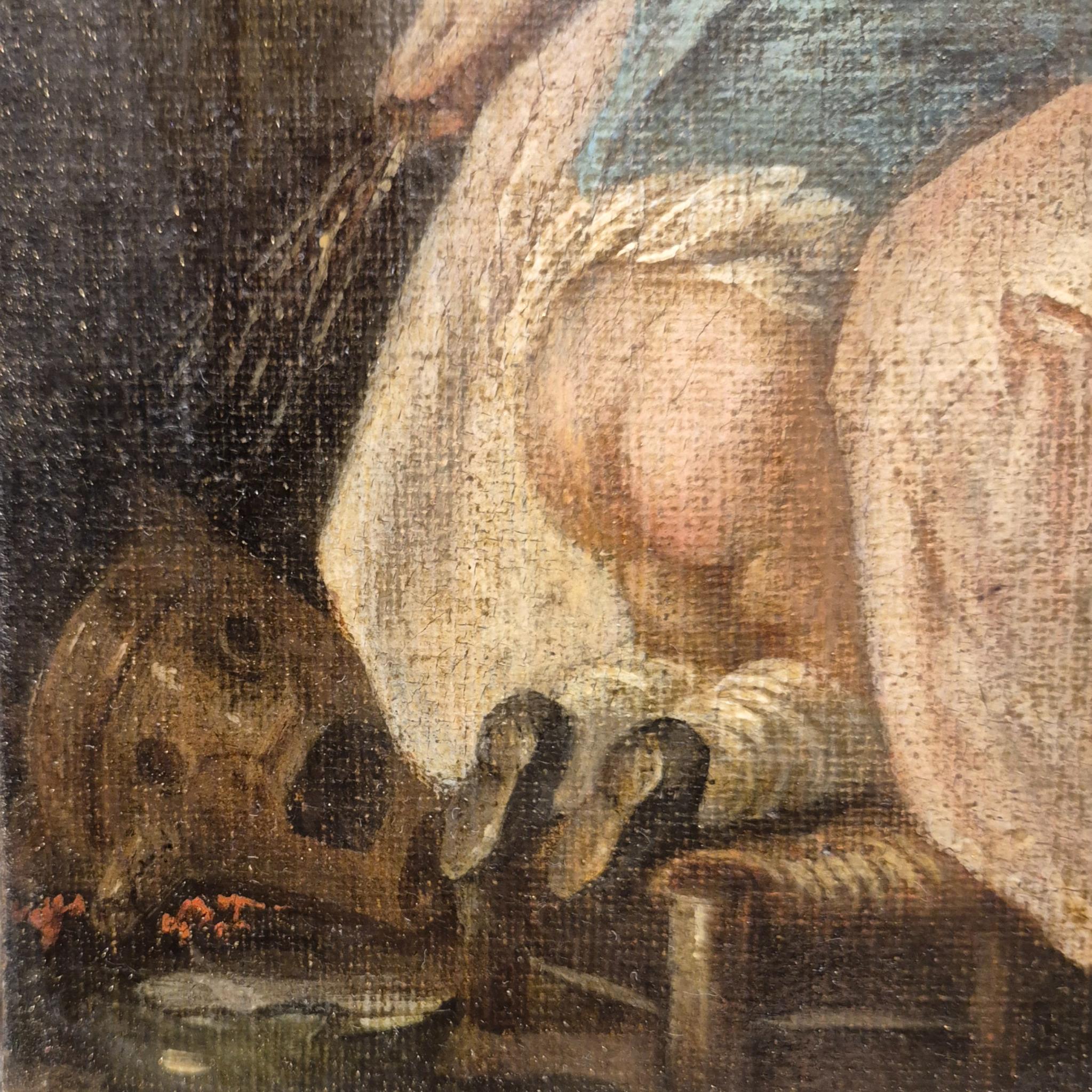 Charmante scène de genre du XIXe siècle d'après Greuze - Mère et enfant en vente 2