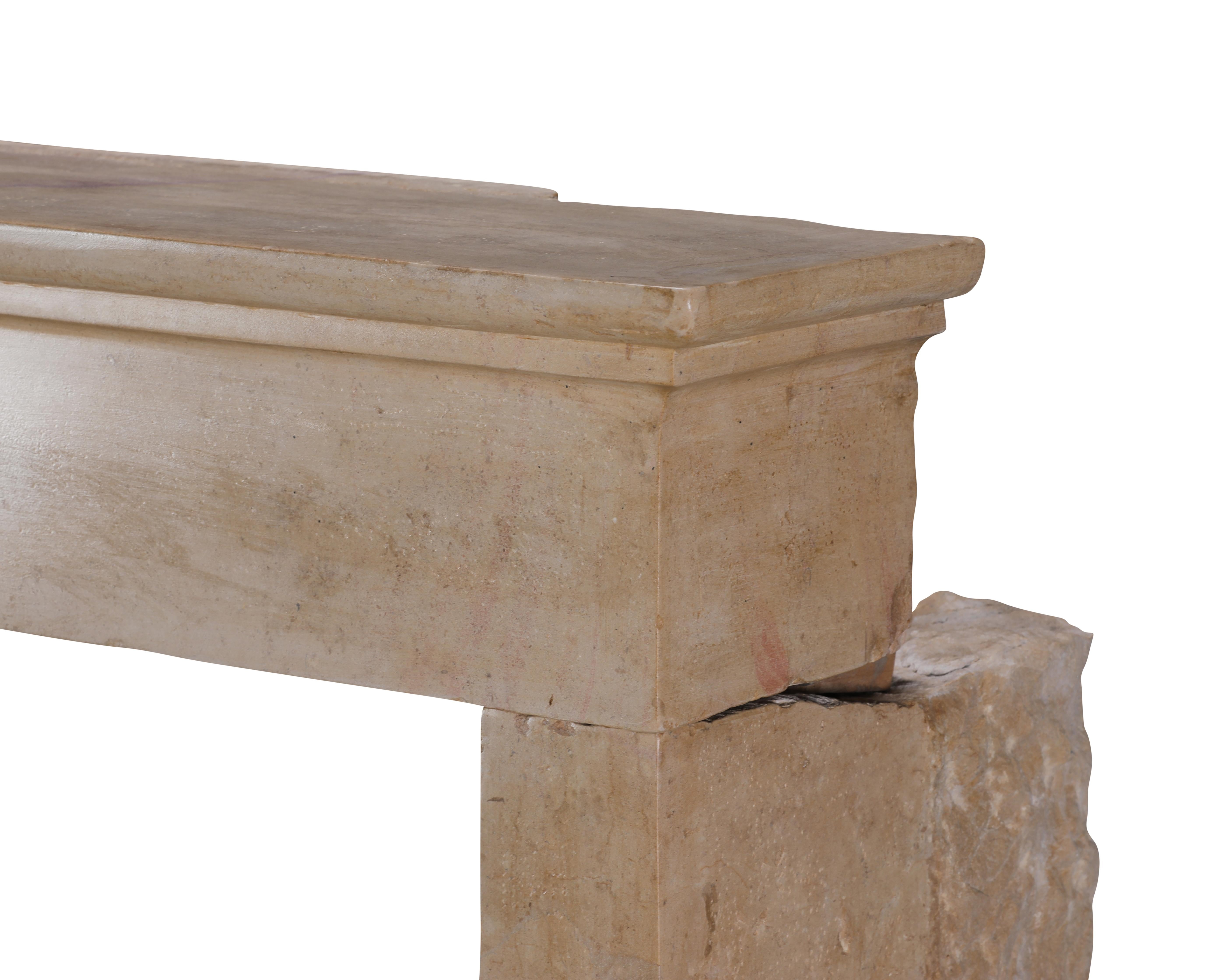 Charming 19th Century Petite French Fireplace Mantel With Square Firebox Opening For Sale 4