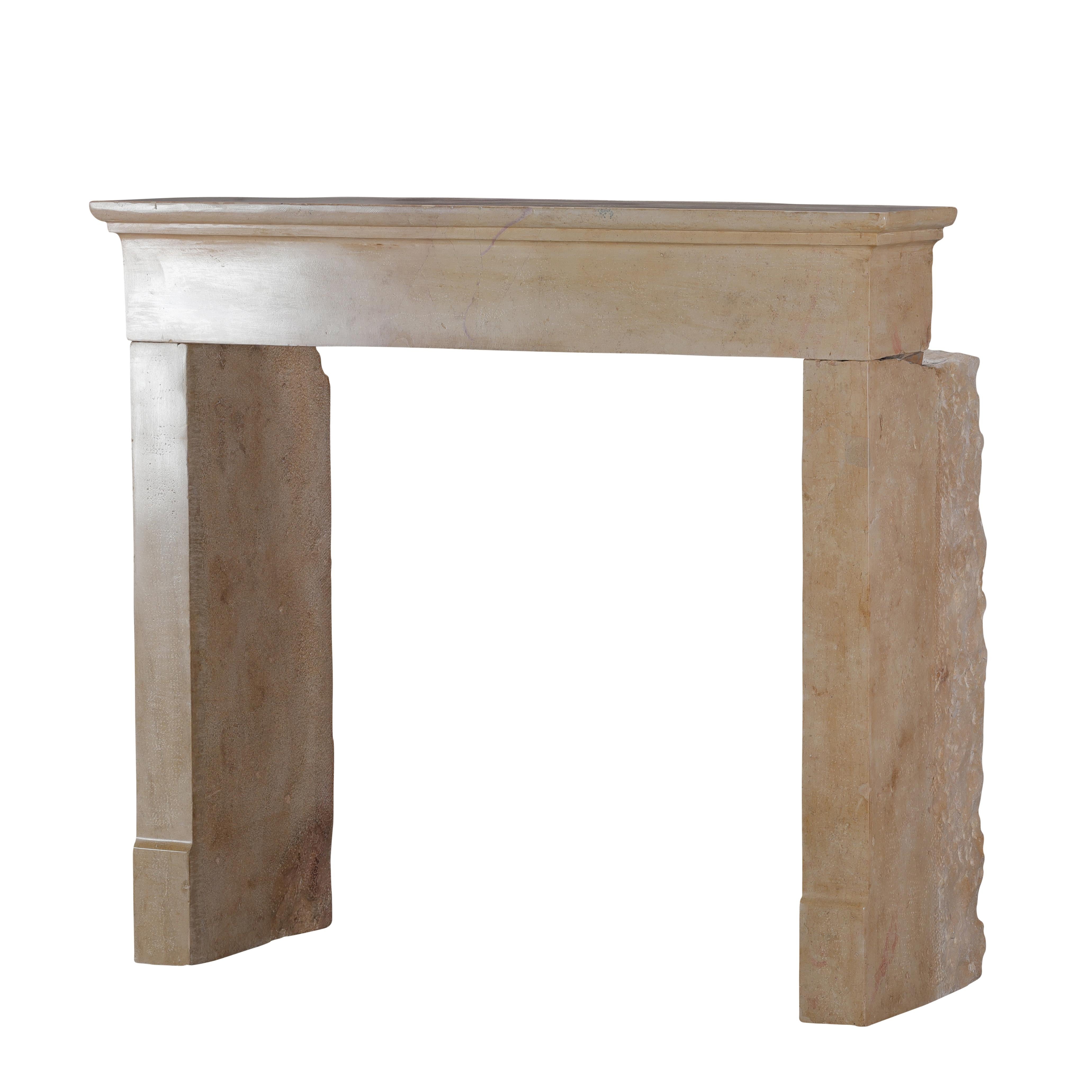 Charming 19th Century Petite French Fireplace Mantel With Square Firebox Opening For Sale 5