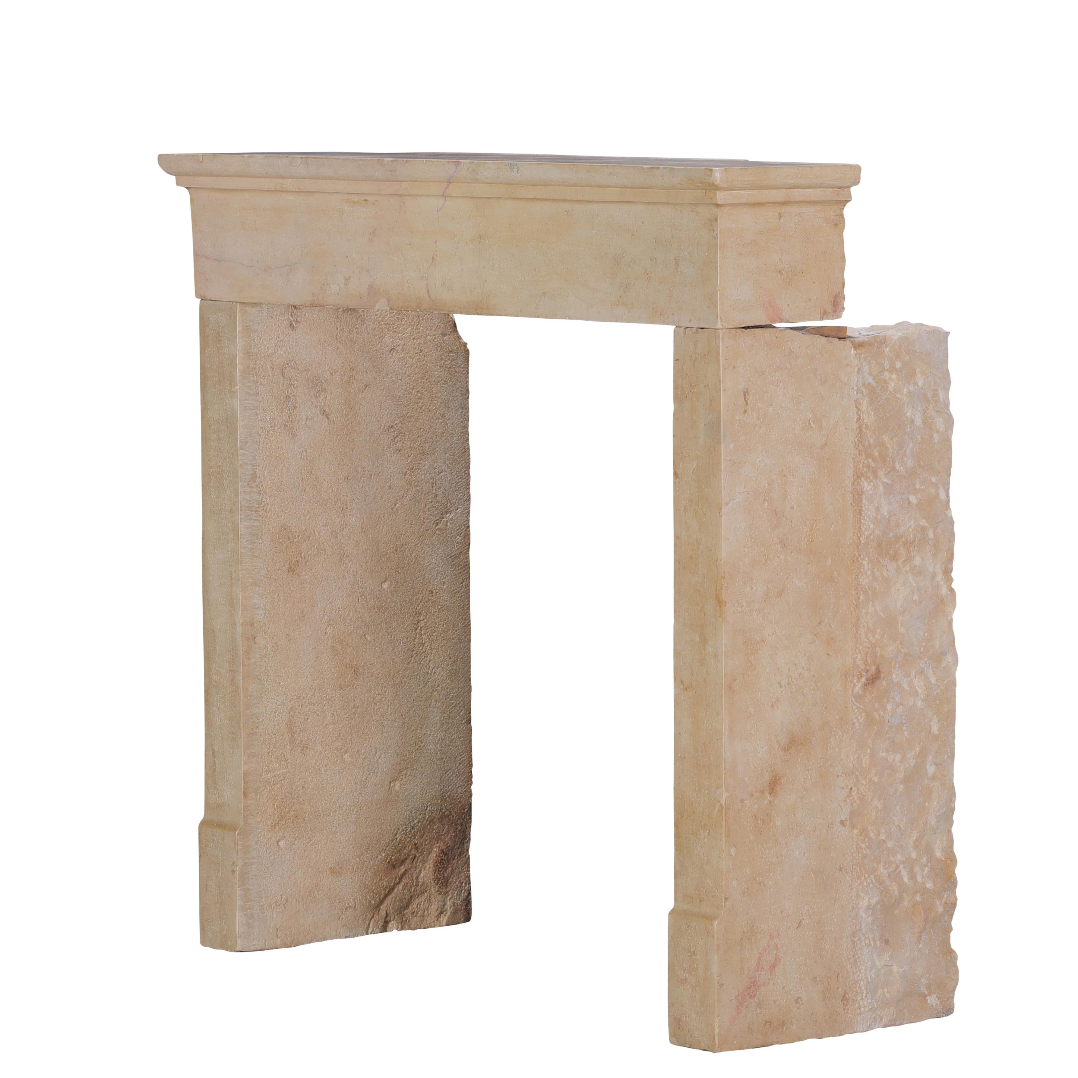 Charming 19th Century Petite French Fireplace Mantel With Square Firebox Opening For Sale 8