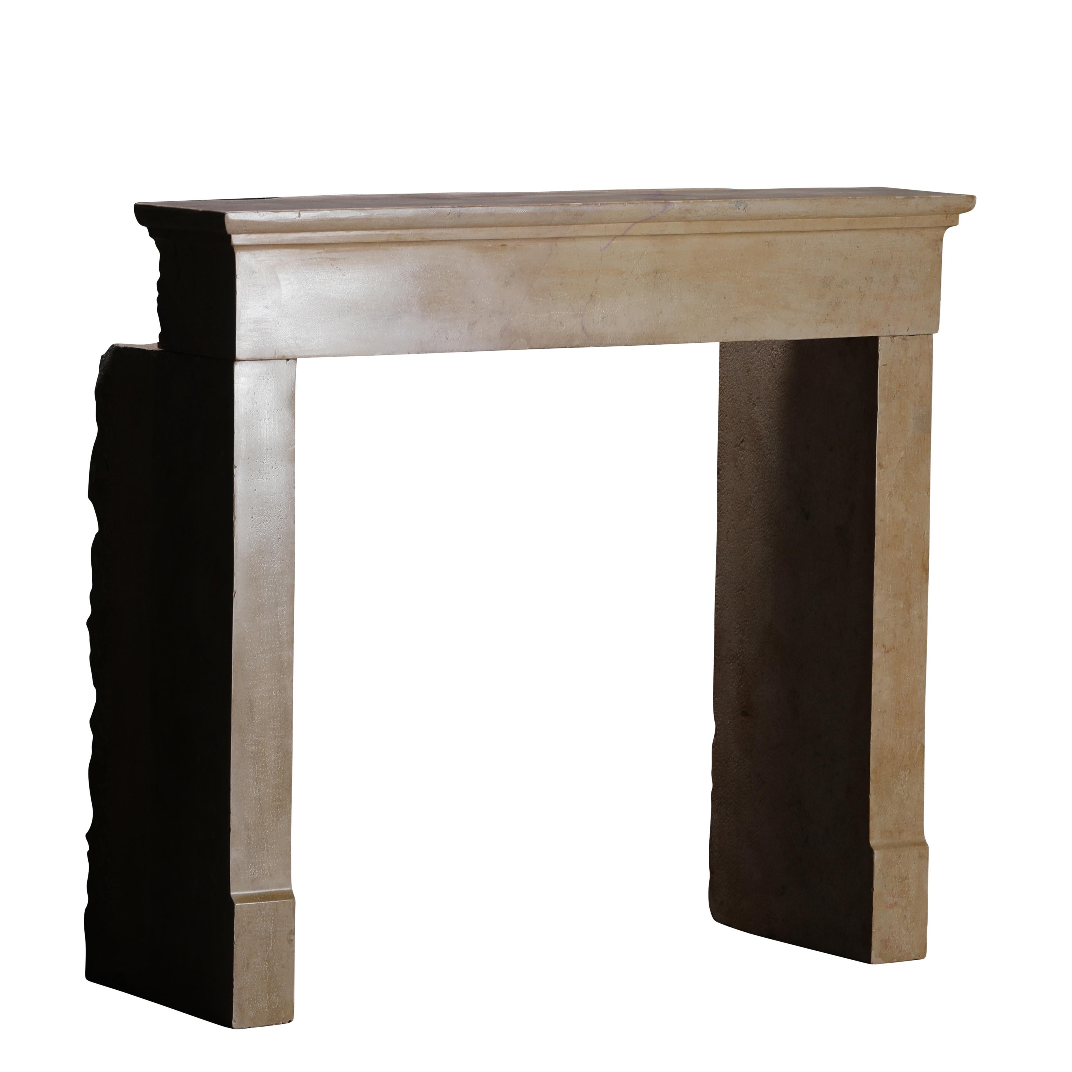 Charming 19th Century Petite French Fireplace Mantel With Square Firebox Opening For Sale 10