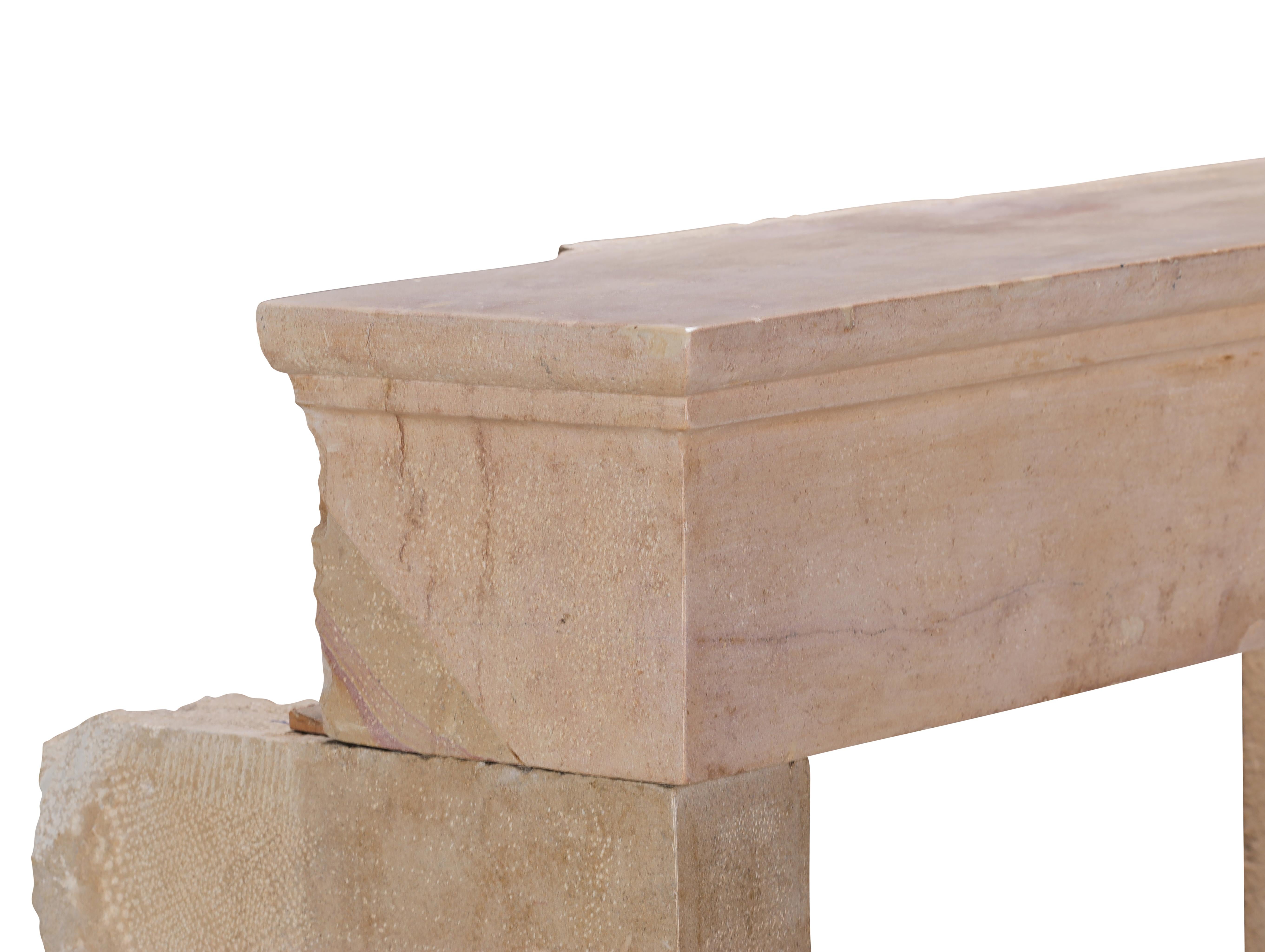 Charming 19th Century Petite French Fireplace Mantel With Square Firebox Opening For Sale 12