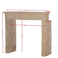 Charming 19th Century Petite French Fireplace Mantel With Square Firebox Opening