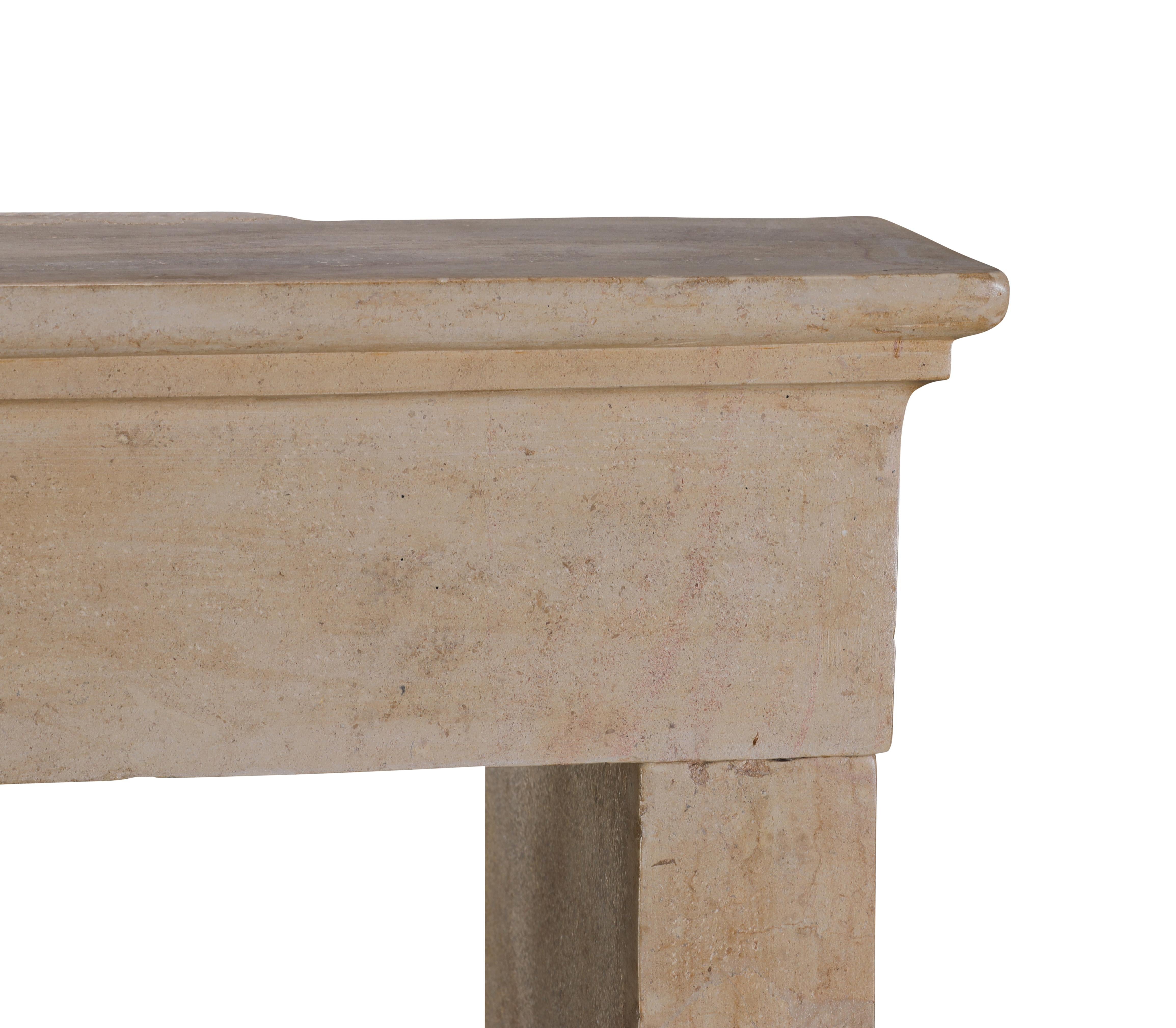 Charming 19th Century Petite French Fireplace Mantel With Square Firebox Opening For Sale 3