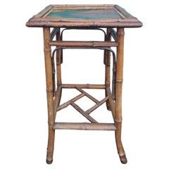 Charming 19th Century Bamboo Square Drink Table