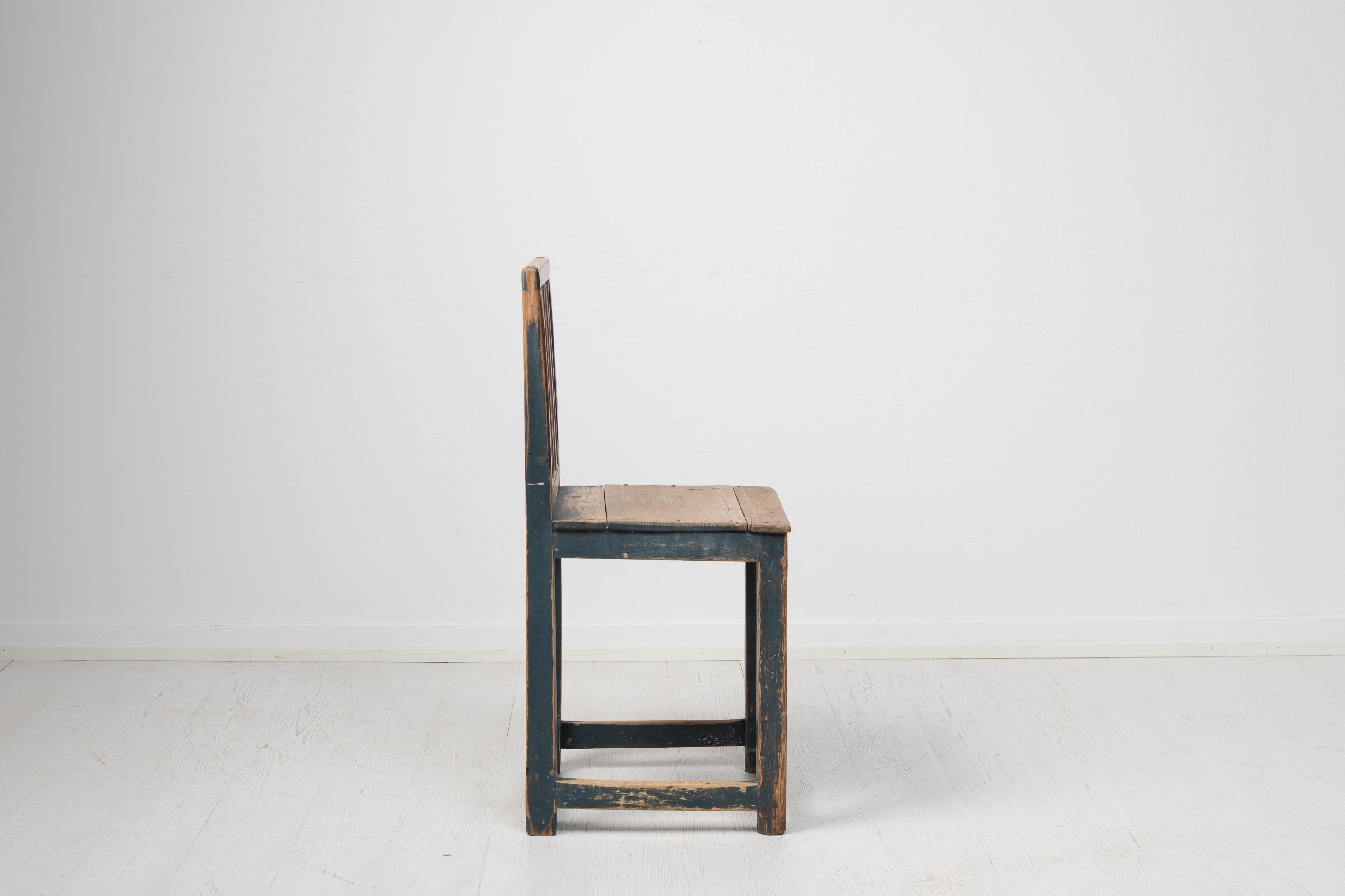 Pine Charming 19th Century Swedish Folk Art Chair For Sale
