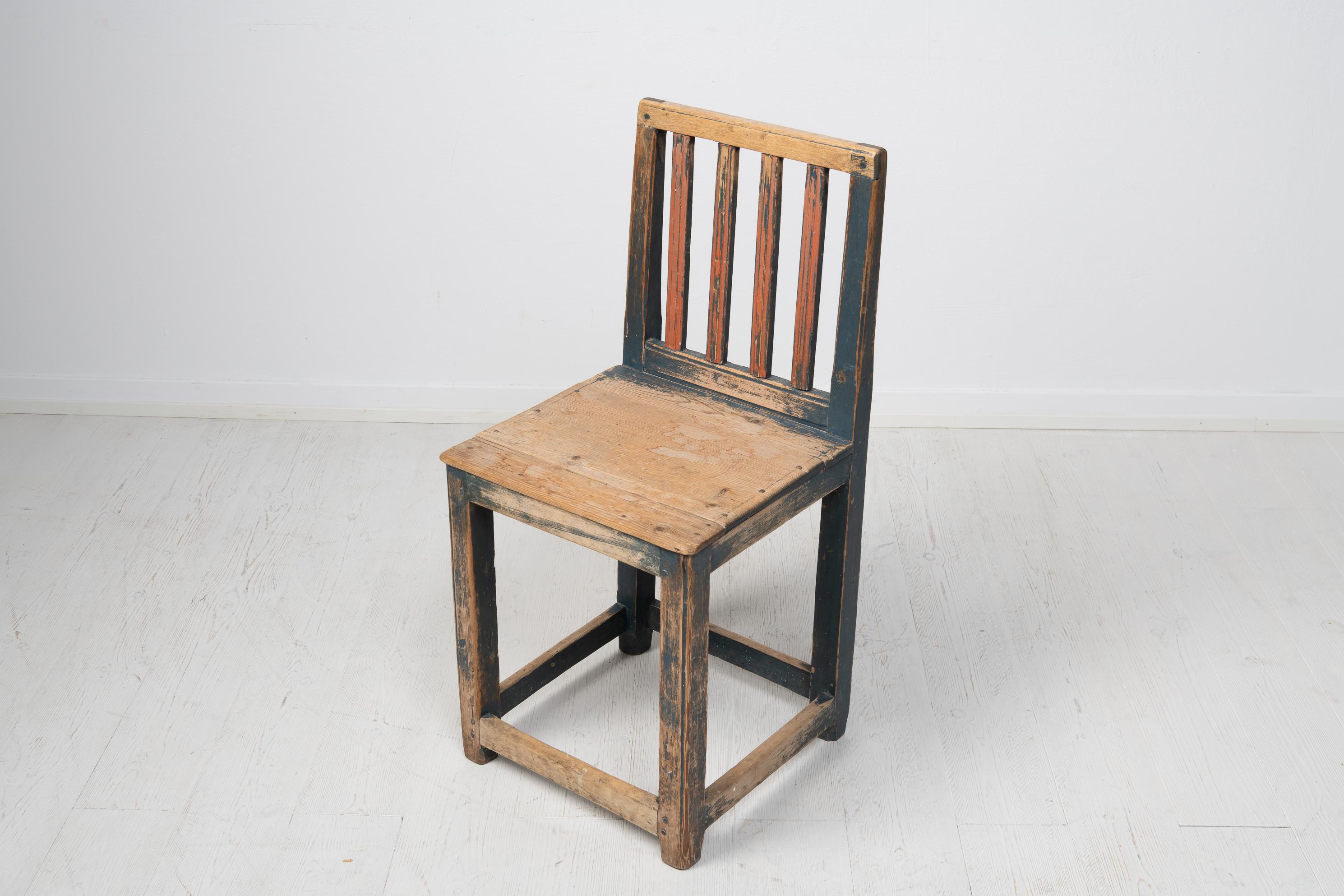 Charming 19th Century Swedish Folk Art Chair For Sale 2