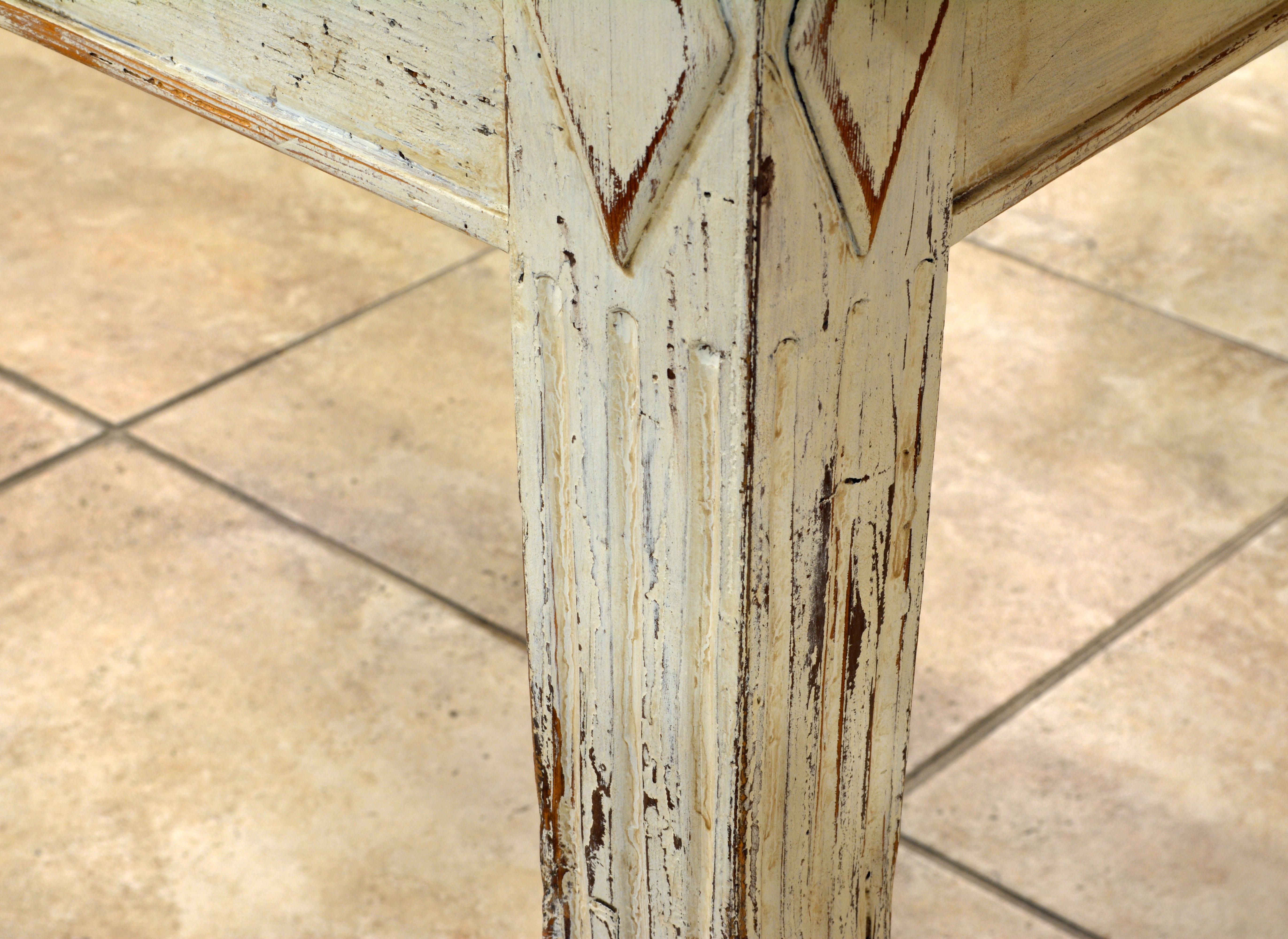 Charming 19th Century Swedish Gustavian Style Painted Pinewood Farm Table 2
