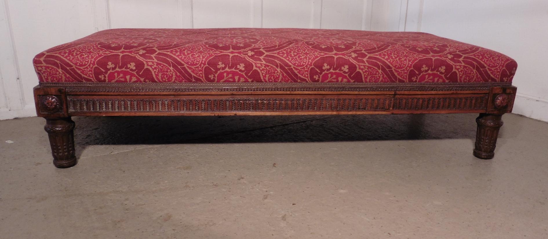 Charming 19th Century Upholstered Window Seat or Day Bed 2