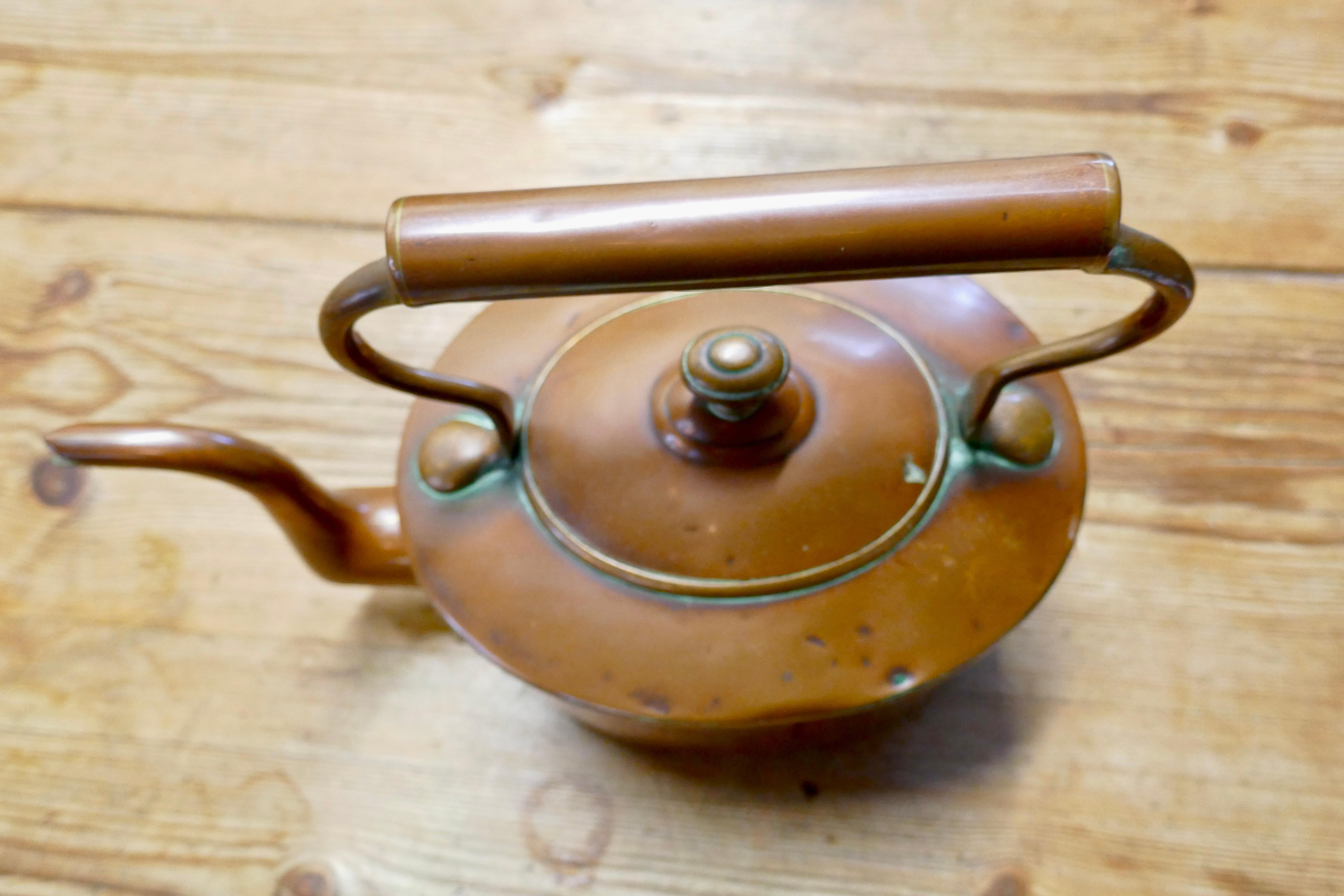 Charming 19th oval century copper kettle

A lovely traditional piece, well used but solid and very attractive 
The kettle is 11” high, 13” long and 7” in wide
TGB245.