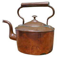 Charming 19th Oval Century Copper Kettle