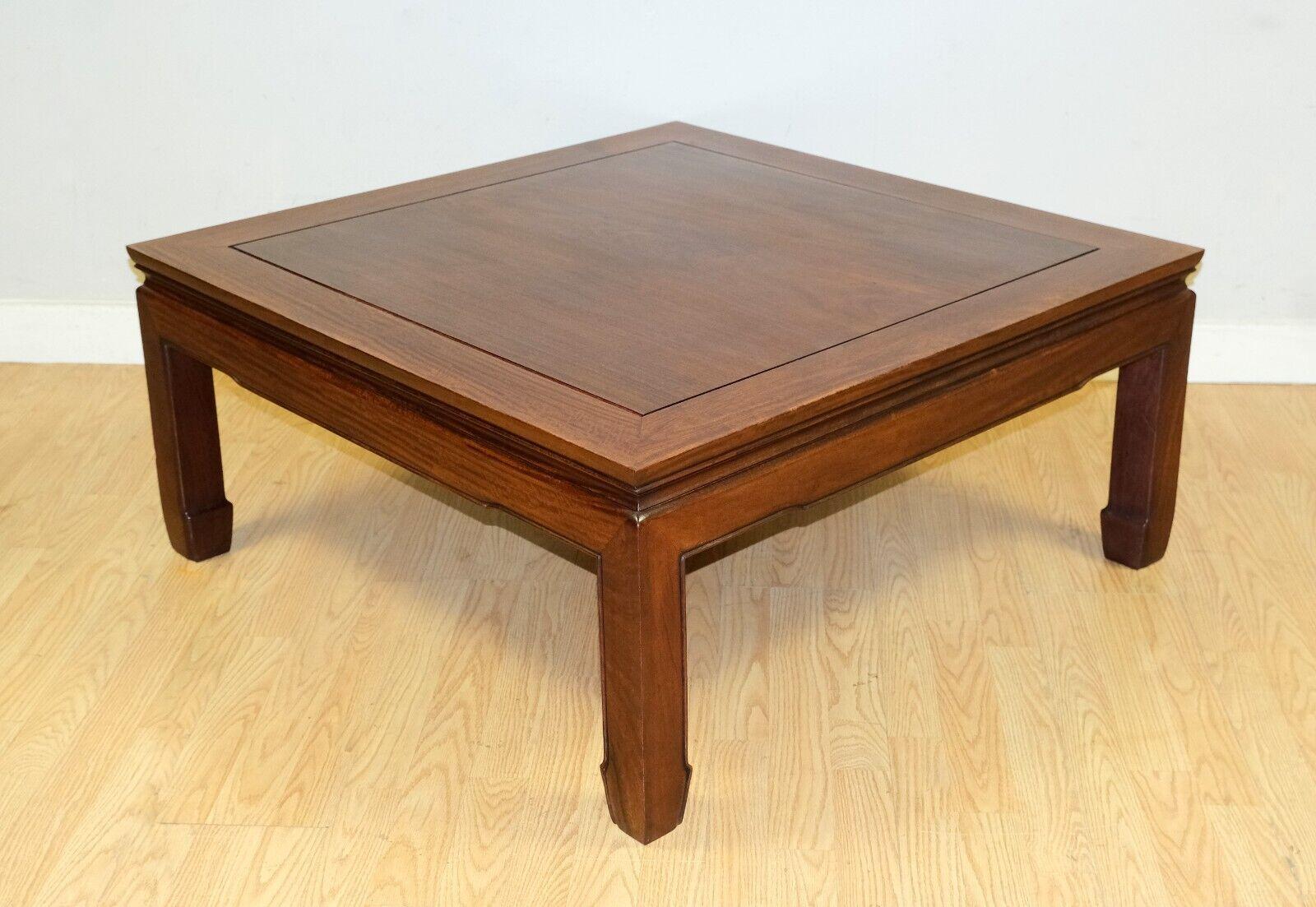 Chinese Export CHARMING 20TH CENTURY HARDWOOD MiNG STYLE CHiNESE COFFEE TABLE ON HOOF FEET