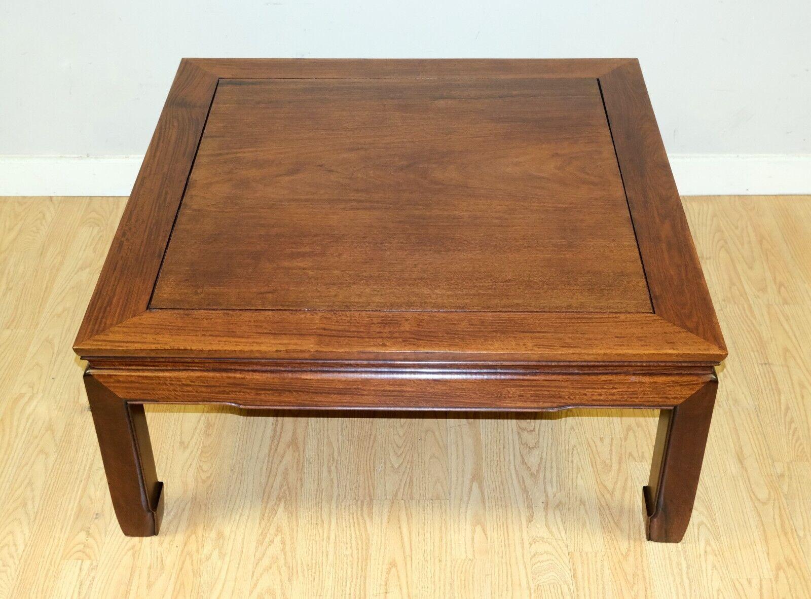 Chinese CHARMING 20TH CENTURY HARDWOOD MiNG STYLE CHiNESE COFFEE TABLE ON HOOF FEET