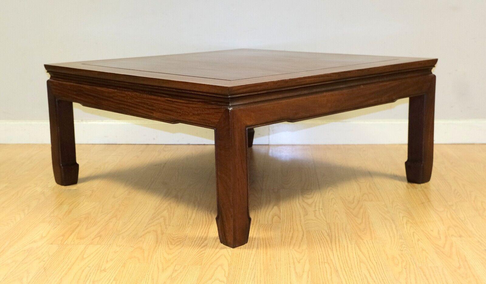 Hand-Crafted CHARMING 20TH CENTURY HARDWOOD MiNG STYLE CHiNESE COFFEE TABLE ON HOOF FEET