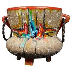 Encantador caldero decorativo de loza italiana del siglo XX - 2Y328