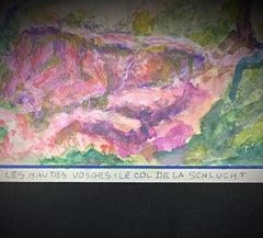 Charming 20th Century Watercolor by M. Duriez – In the High Vosges- 2Y303