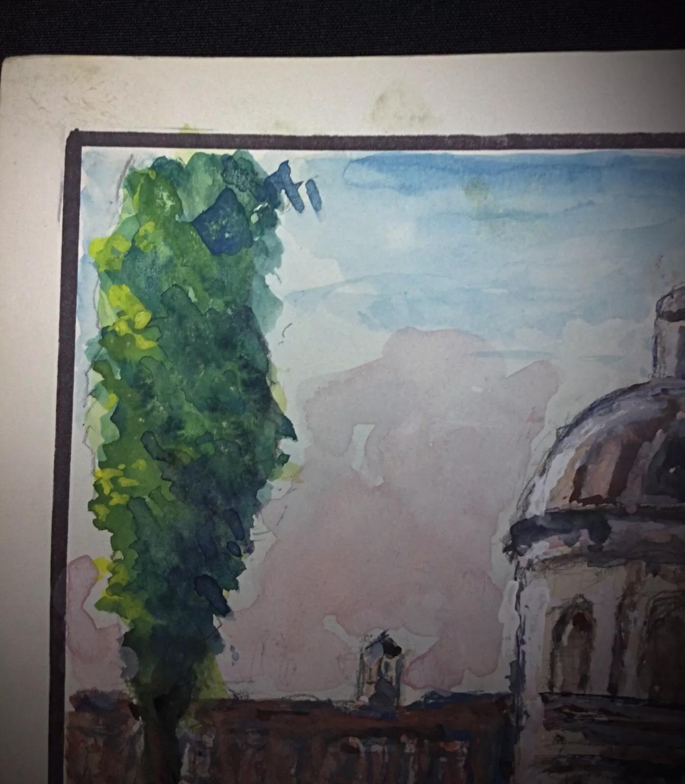 Late 20th Century Charming 20th Century Watercolor by M. Duriez – La Seine - 2Y301 For Sale