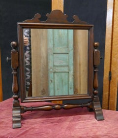 Charming Adam Style Oak Swing Toilet or Dressing Table Mirror