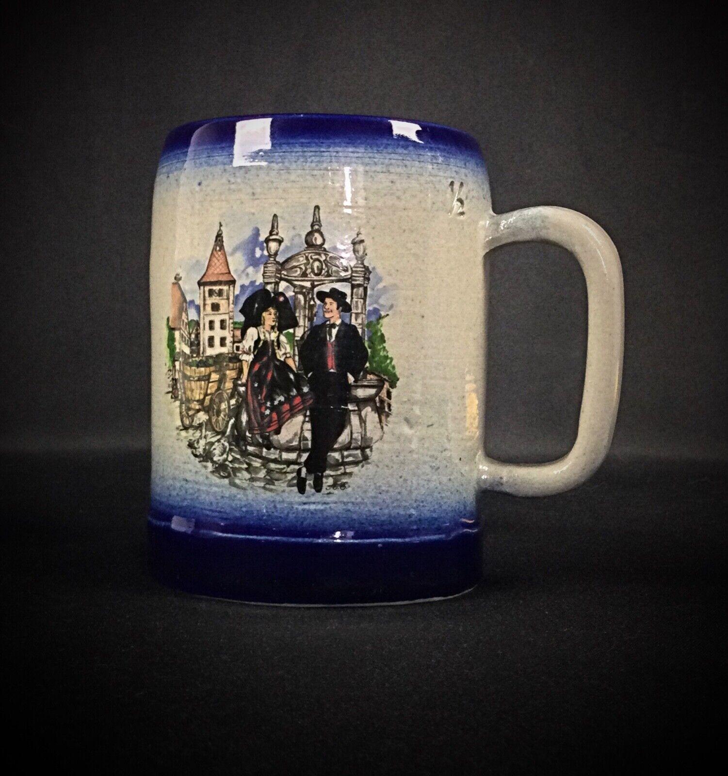 Charmante Elsass Steingut Becher - signiert von Anne Ehret - 2Y275 im Angebot 4
