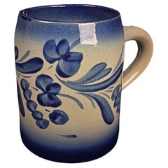 Charming Alsace Stoneware Mug Signed by Dany Tonin – Floral Design - 2Y277