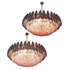Charming Amazing Murano glass Chandeliers - 185 PINK poliedri