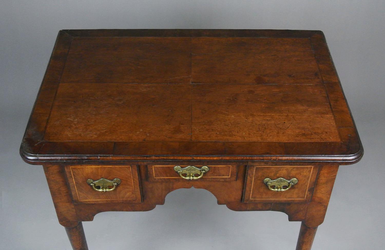 18th Century and Earlier Charming and Small George II Walnut Lowboy C. 1740