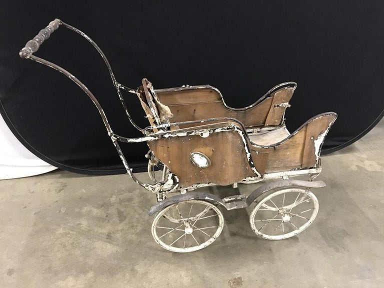 Charming Antique Baby Carriage Pram Stroller For Sale at 1stDibs