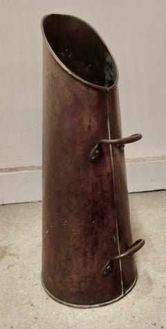 Charming Antique Brass Hod for Coal