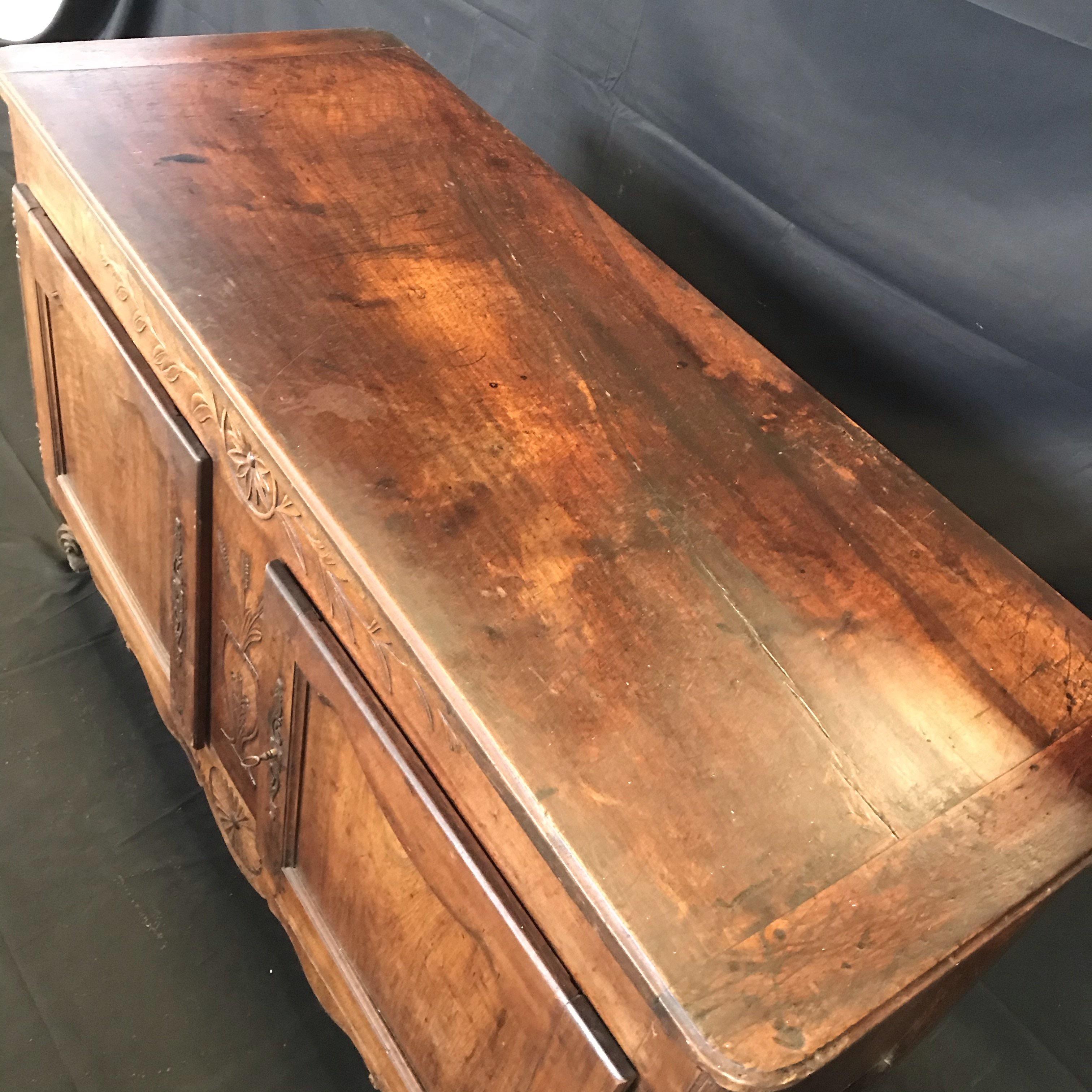 antique walnut buffet sideboard