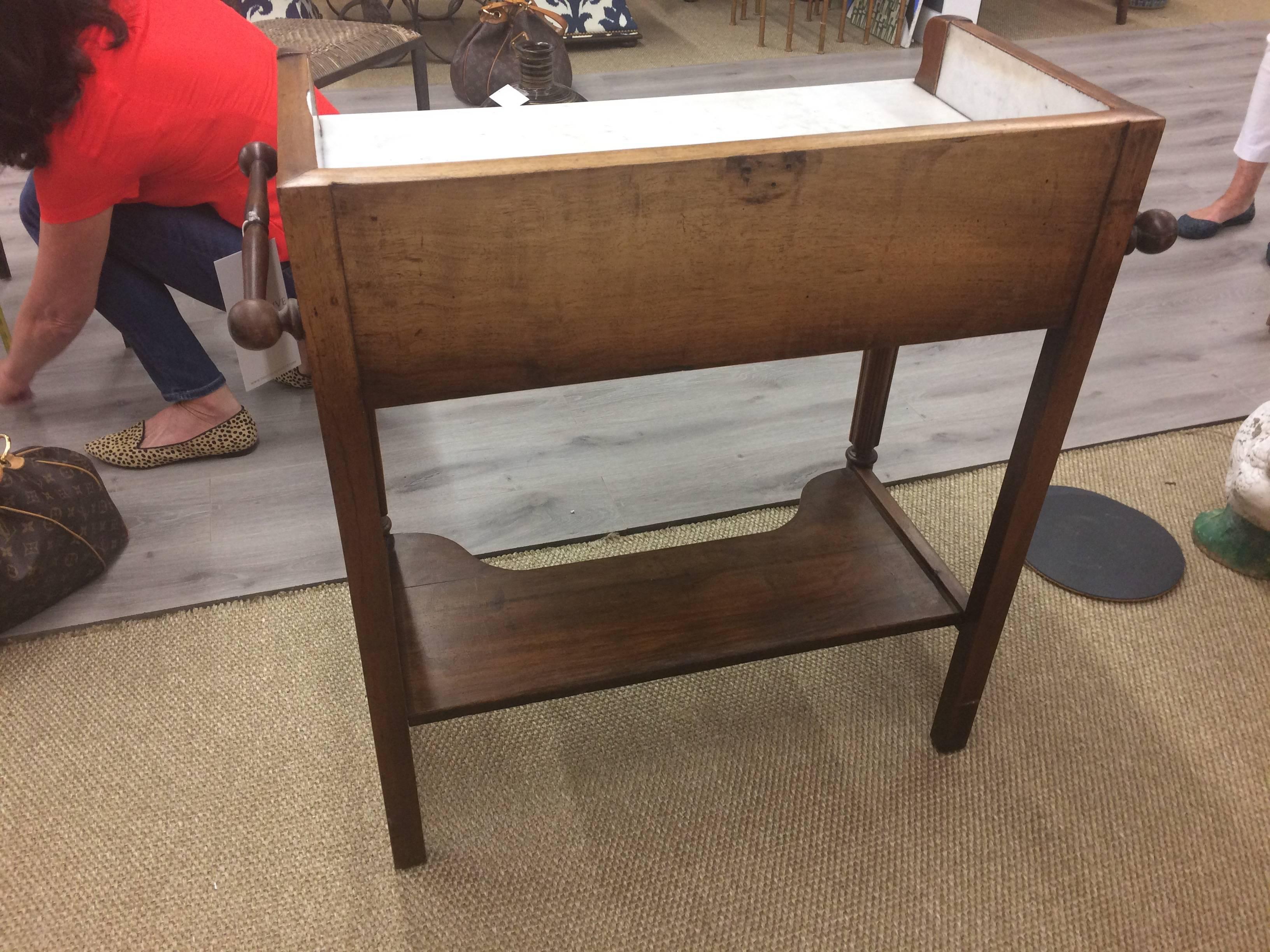 Charming Antique English Regency Mahogany and Marble Mixing Table 2