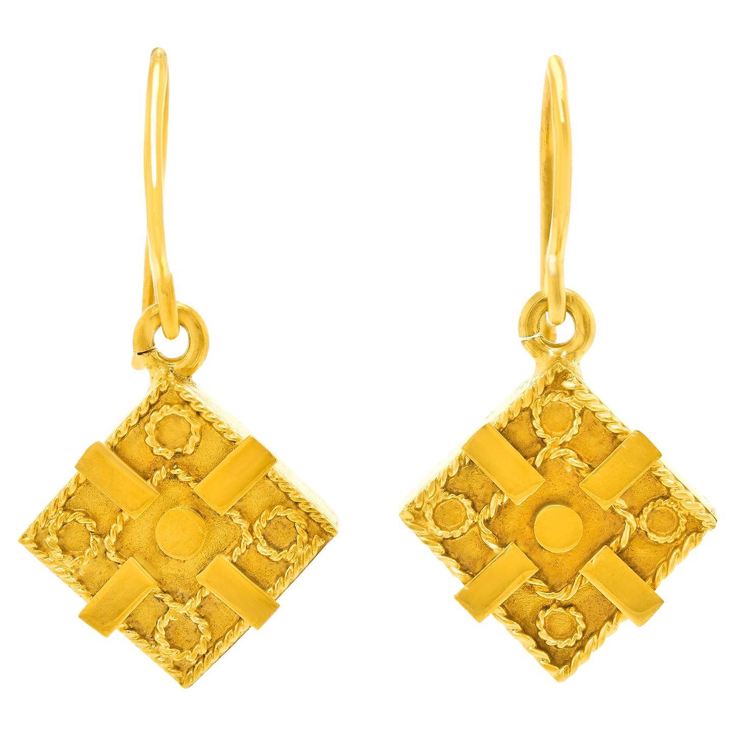 Charme Antiques - Orecchini in oro antico