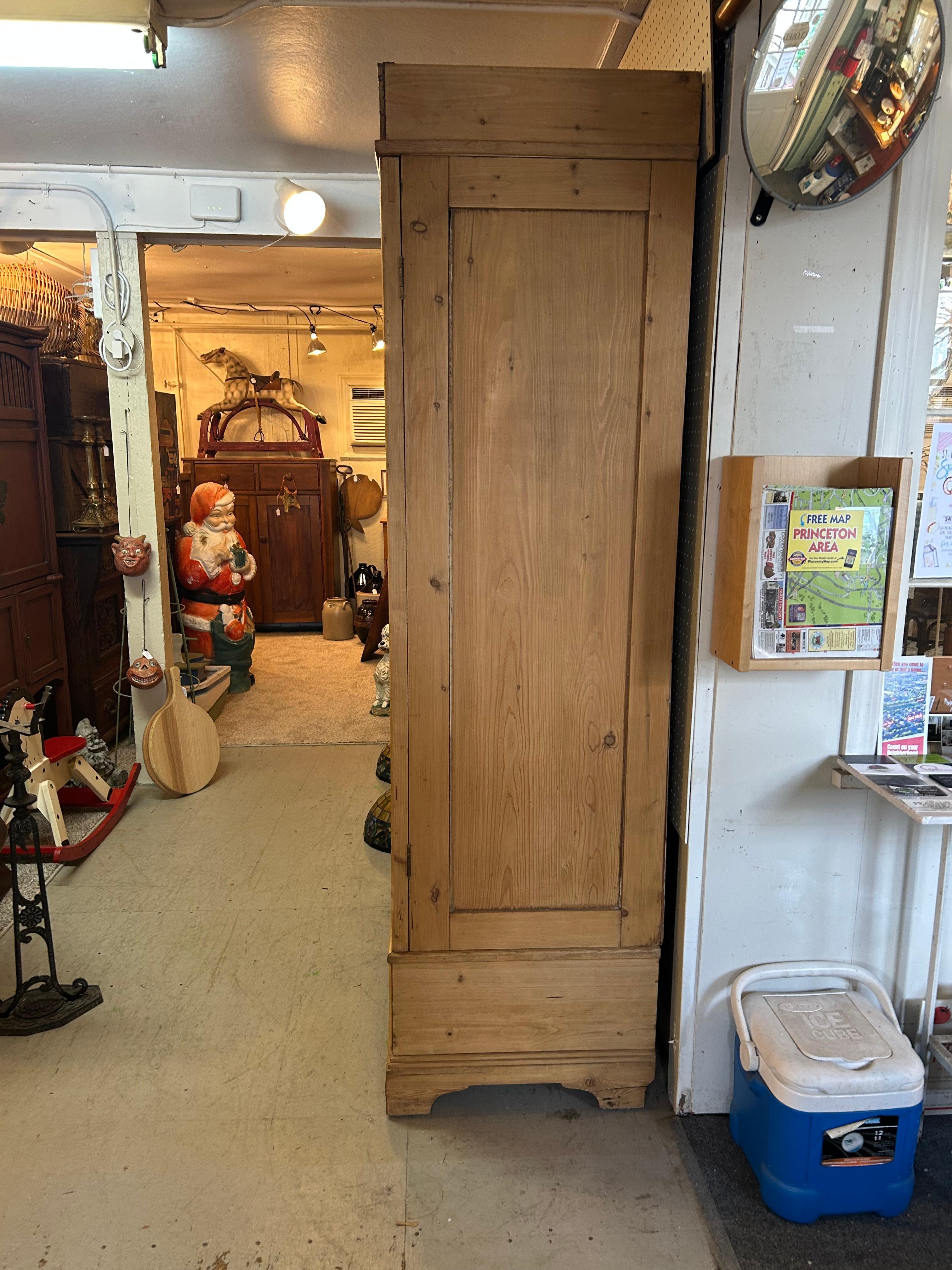 Charming Antique Irish Pine Armoire Cabinet For Sale 6