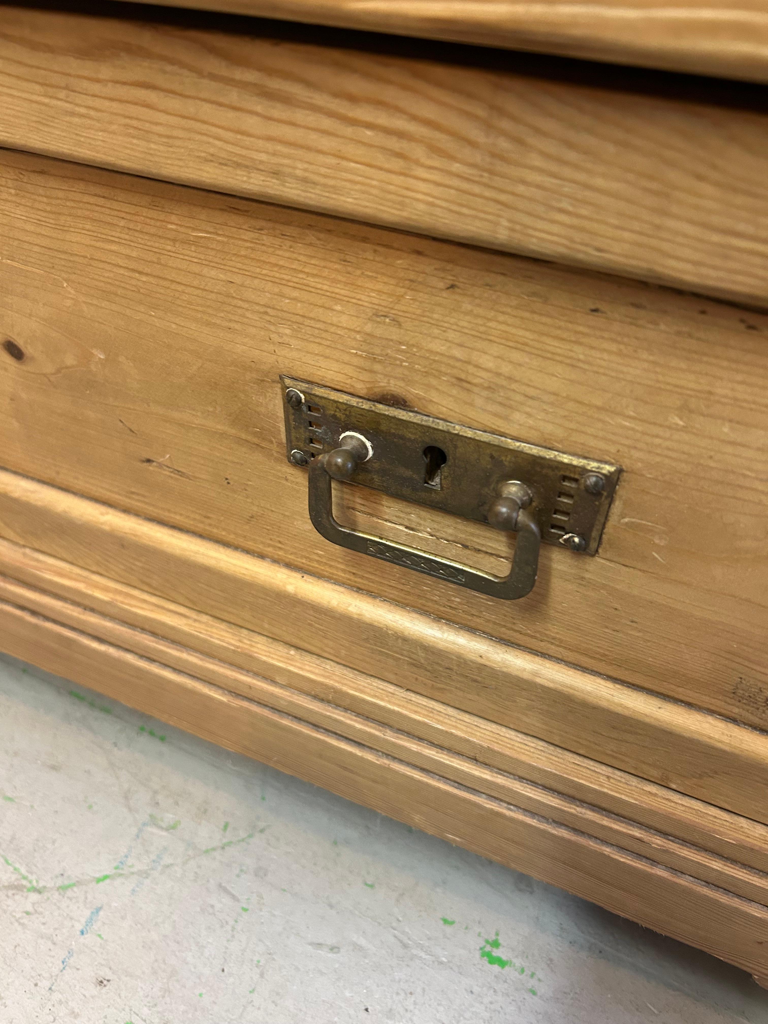 Charming Antique Irish Pine Armoire Cabinet For Sale 7