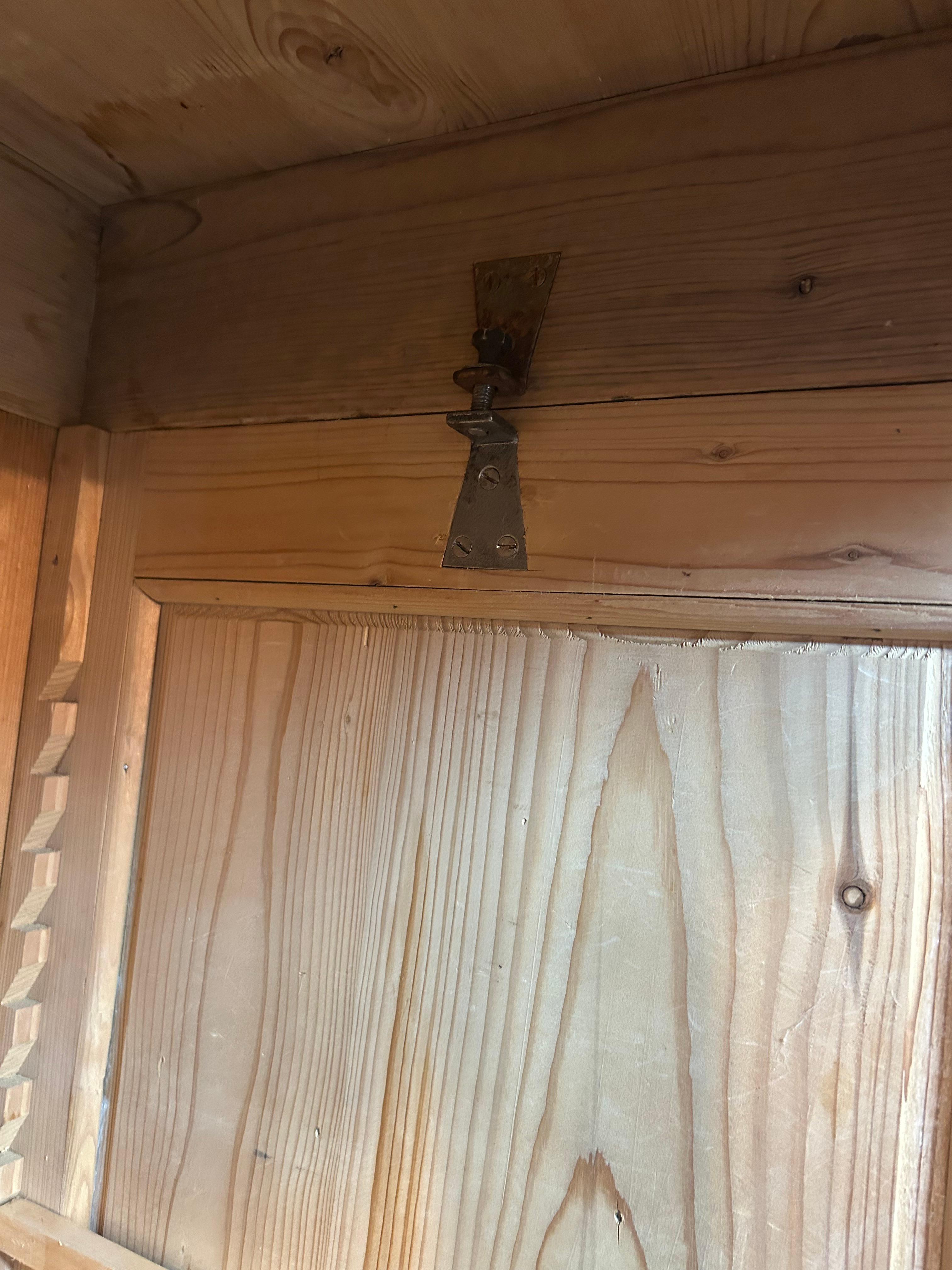 Charming Antique Irish Pine Armoire Cabinet For Sale 2