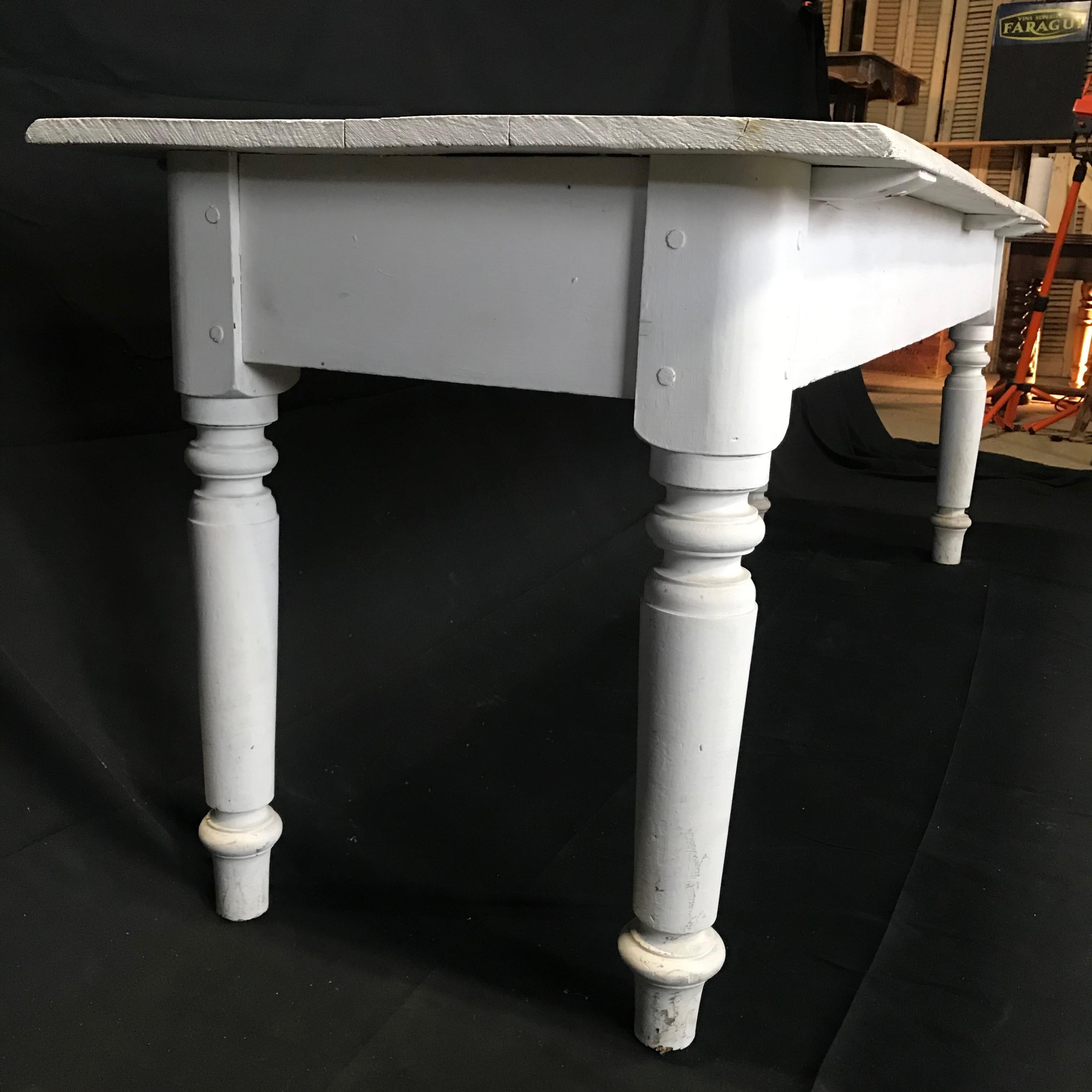 19th Century Charming Antique Painted French Country Farm Table