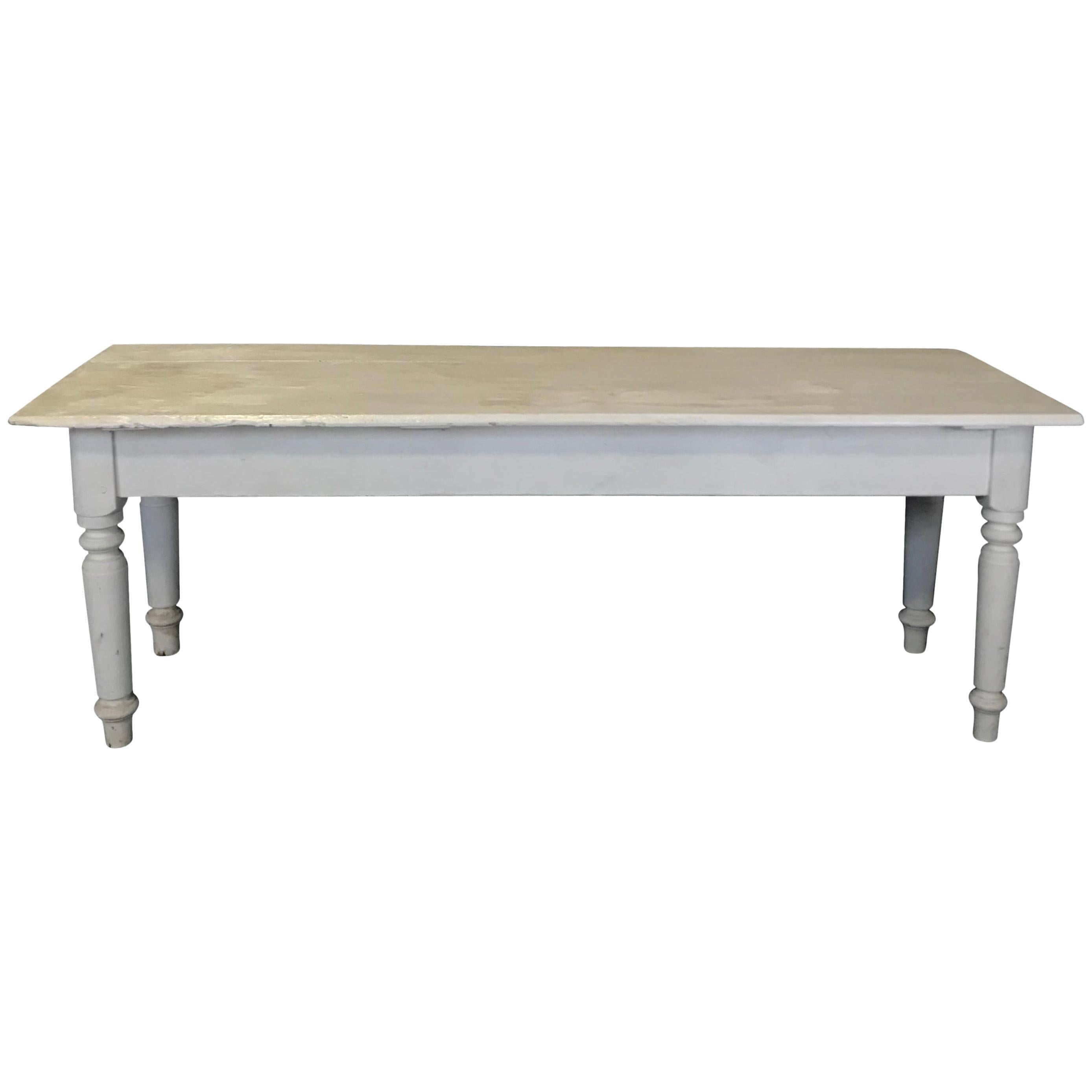 Charming Antique Painted French Country Farm Table at 1stDibs