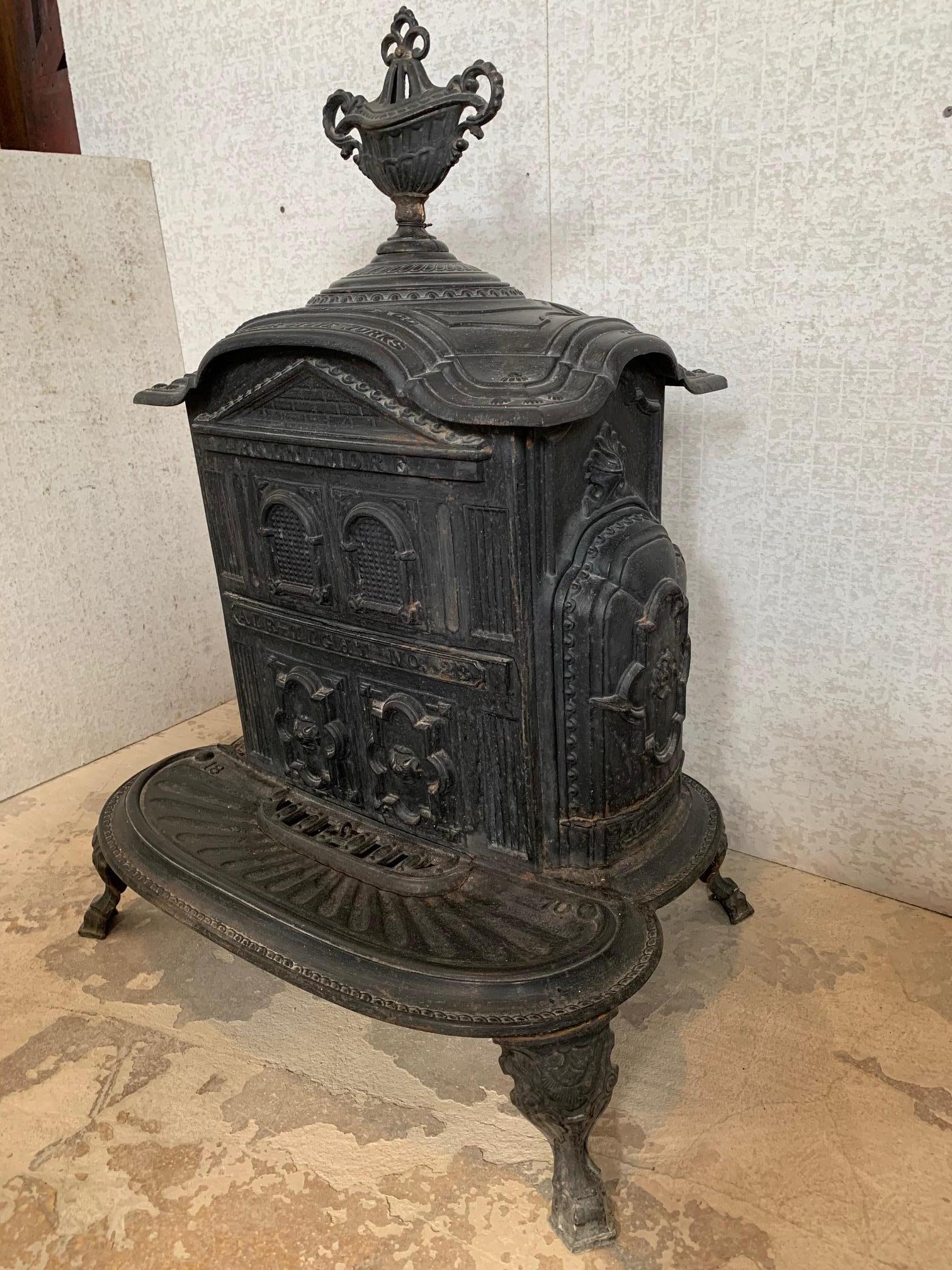 Late 19th Century Charming Architectural Parlor Stove, circa 1870