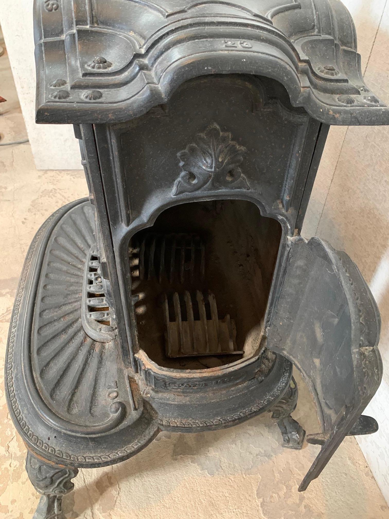 Iron Charming Architectural Parlor Stove, circa 1870