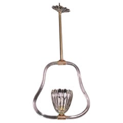 Charming Art Decò Barovier and Toso Chandelier, 1940s