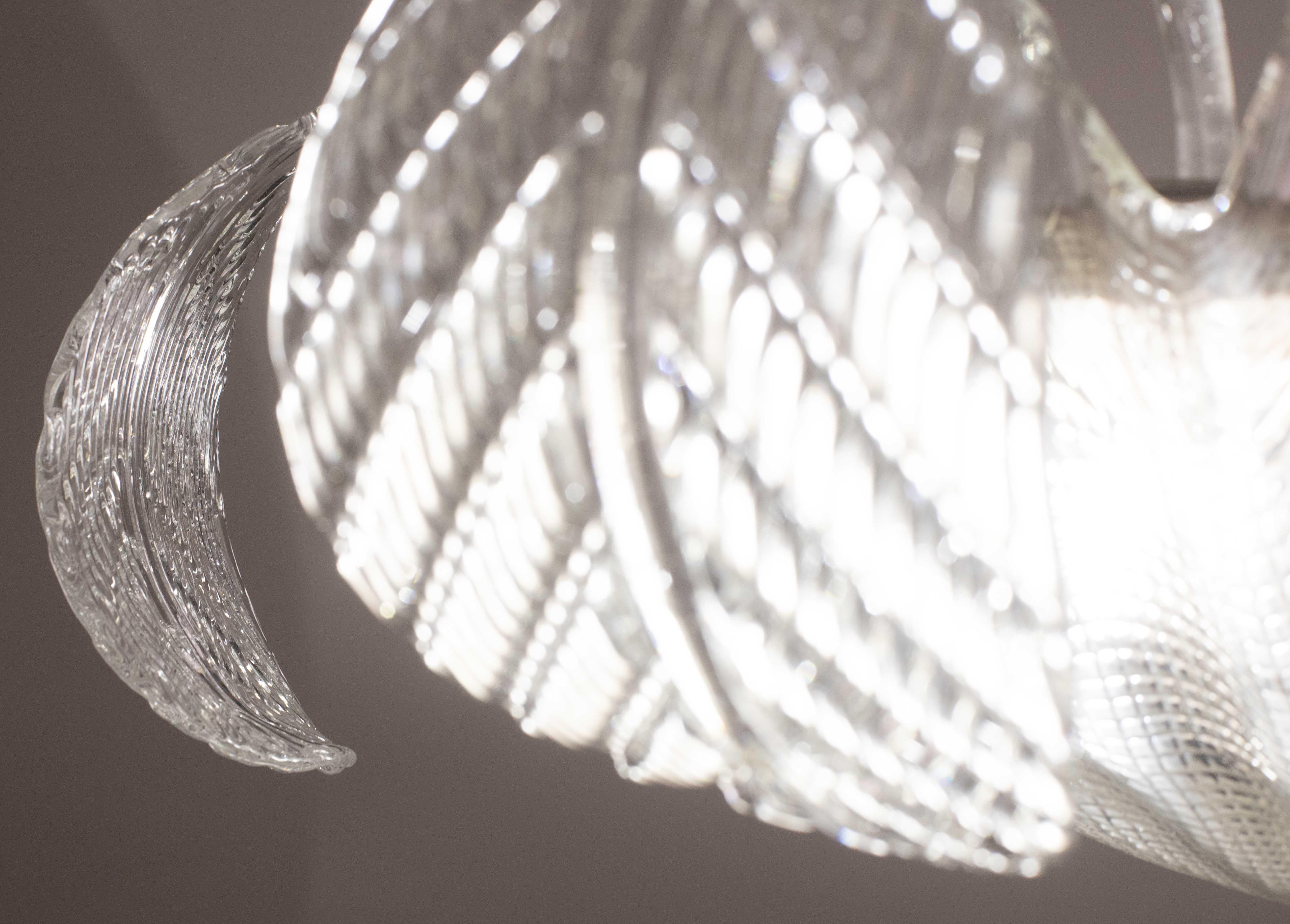 Charming Art Decò, Barovier & Toso Chandelier, Murano Glass, 1950s For Sale 1