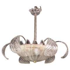 Charmanter Art Decò, Barovier & Toso Kronleuchter, Murano Glas, 1950er Jahre